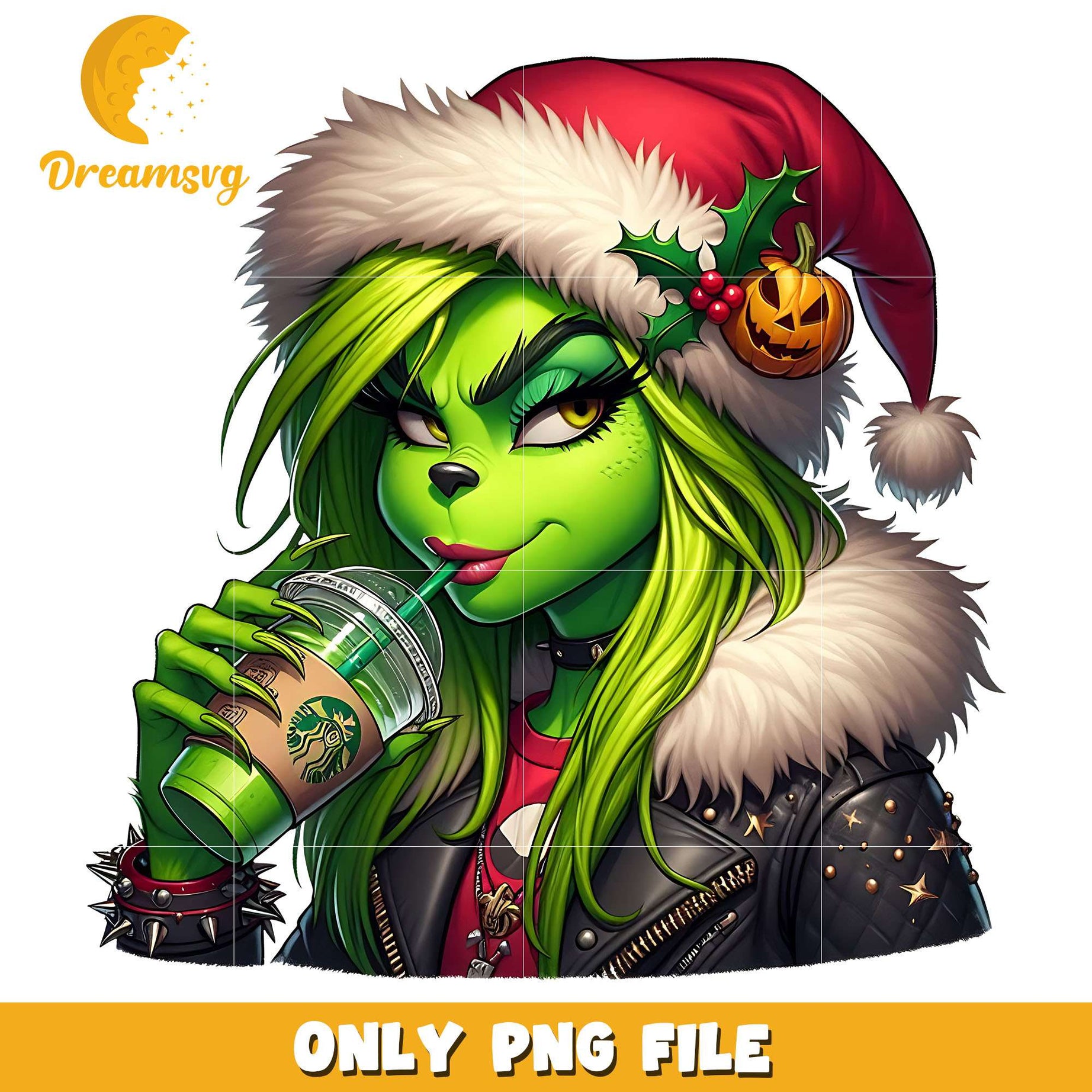 Miss grinch love coffee png, grinch png, christmas png
