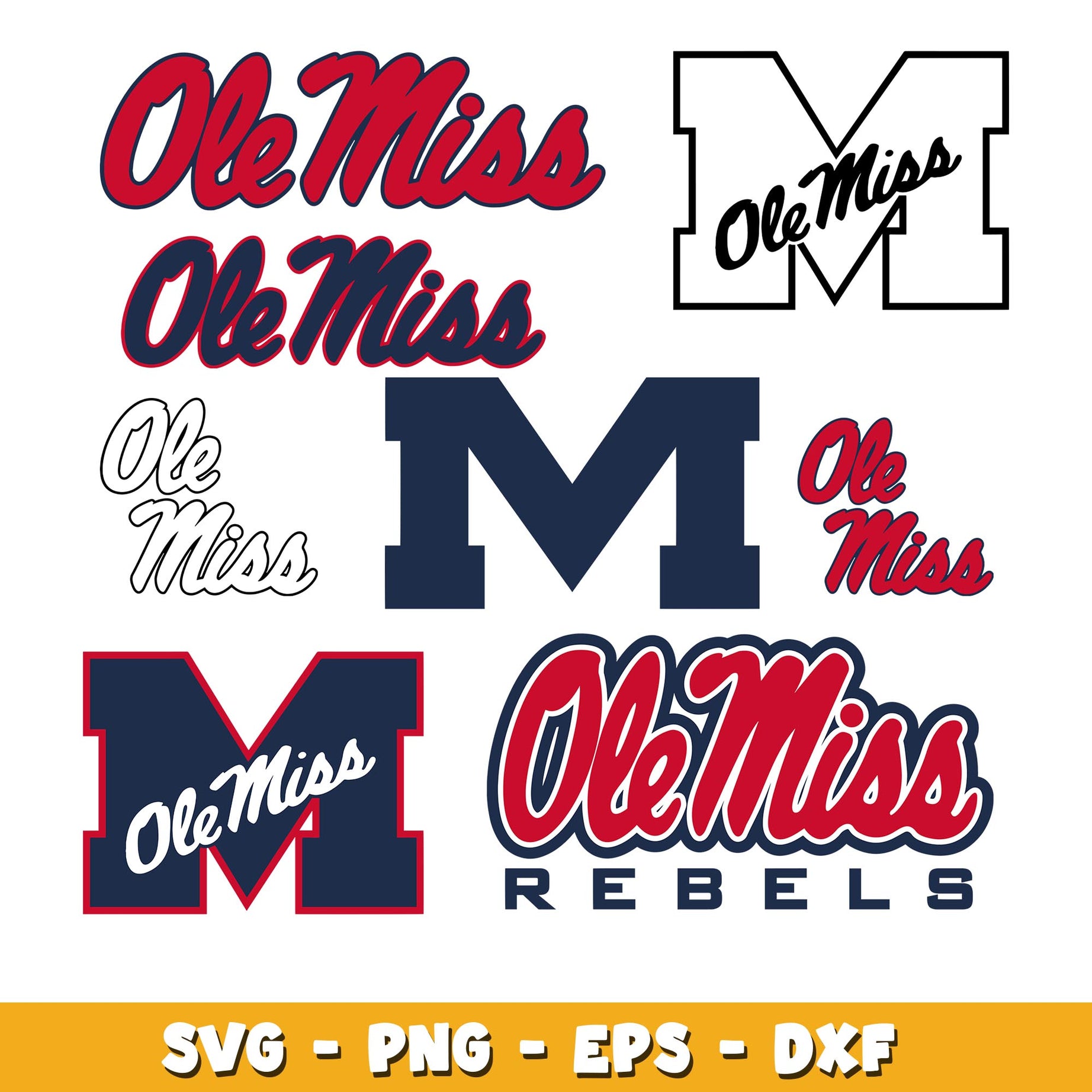 ole miss rebels Bundle svg, ole miss rebels  logo svg, ncaa svg  