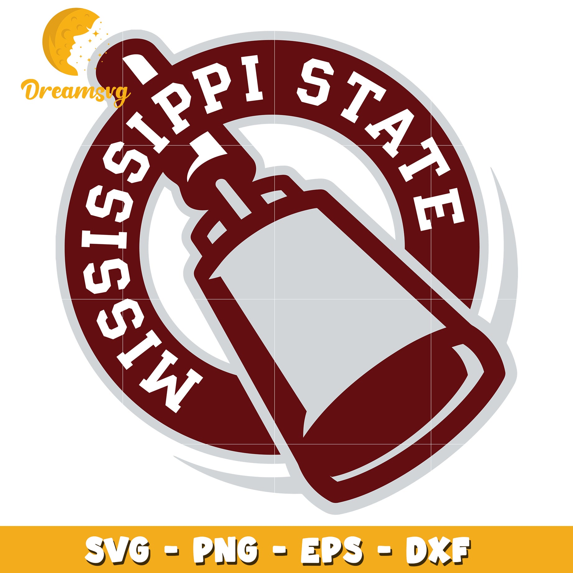 Mississippi State Bell SVG Design for Crafting and Printing