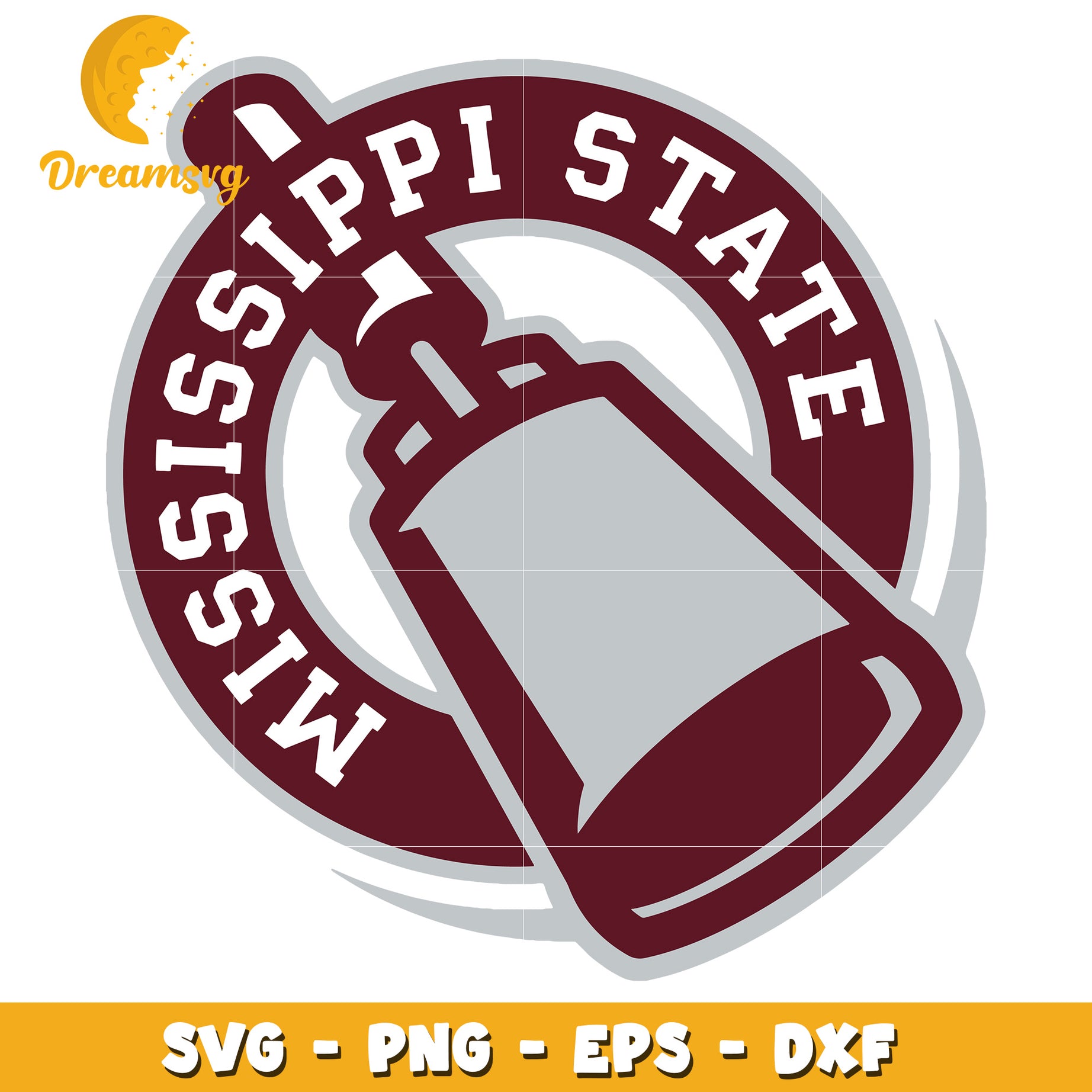 Mississippi State Bell SVG PNG EPS DXF