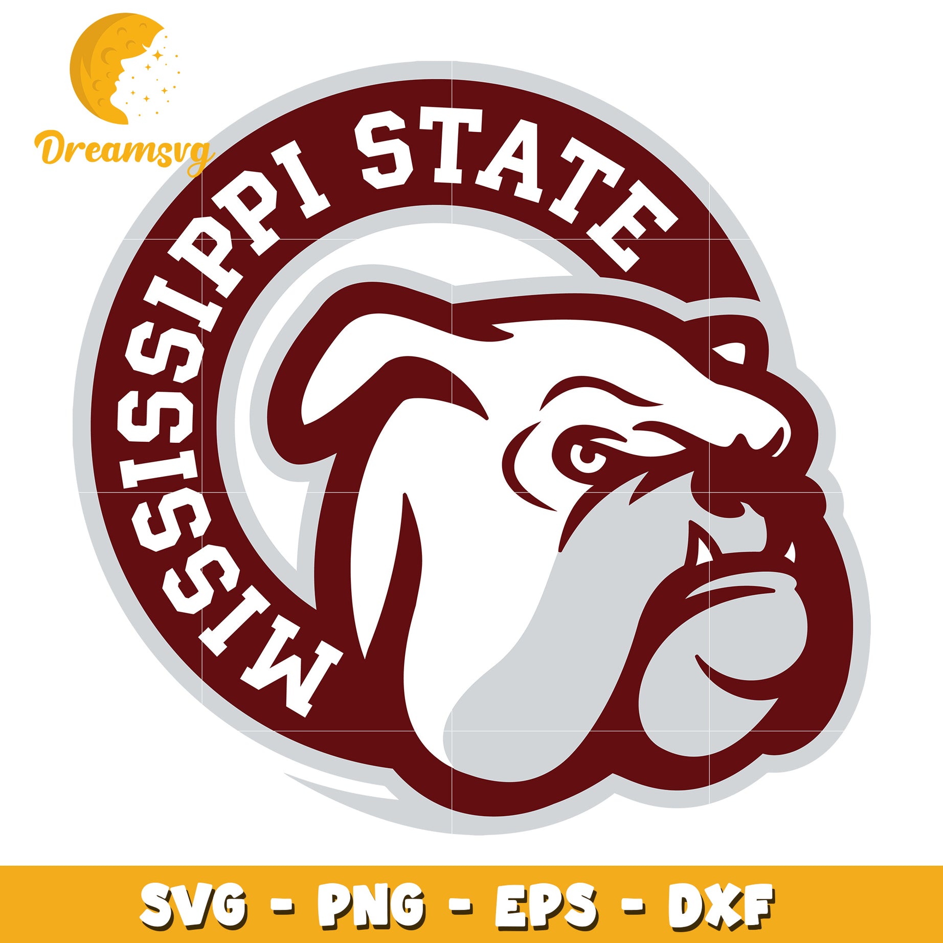 Mississippi State Bulldog SVG Design for Cricut and Silhouette