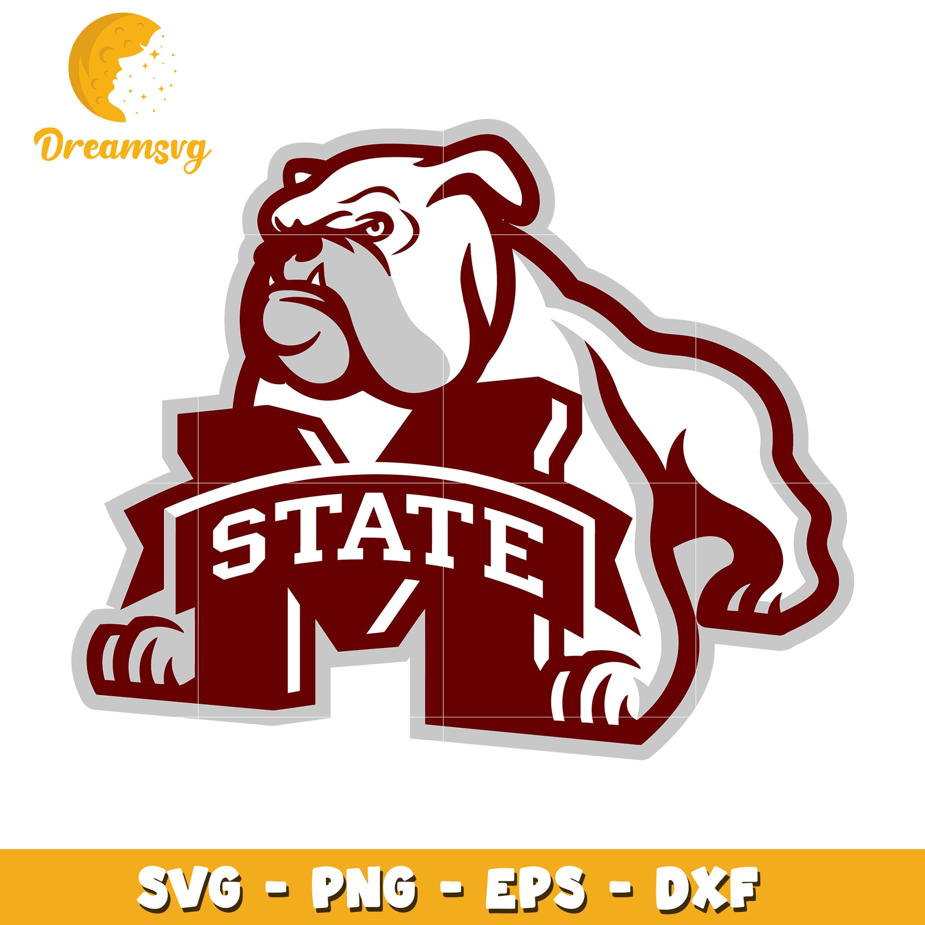 Mississippi State Bulldog SVG PNG EPS DXF