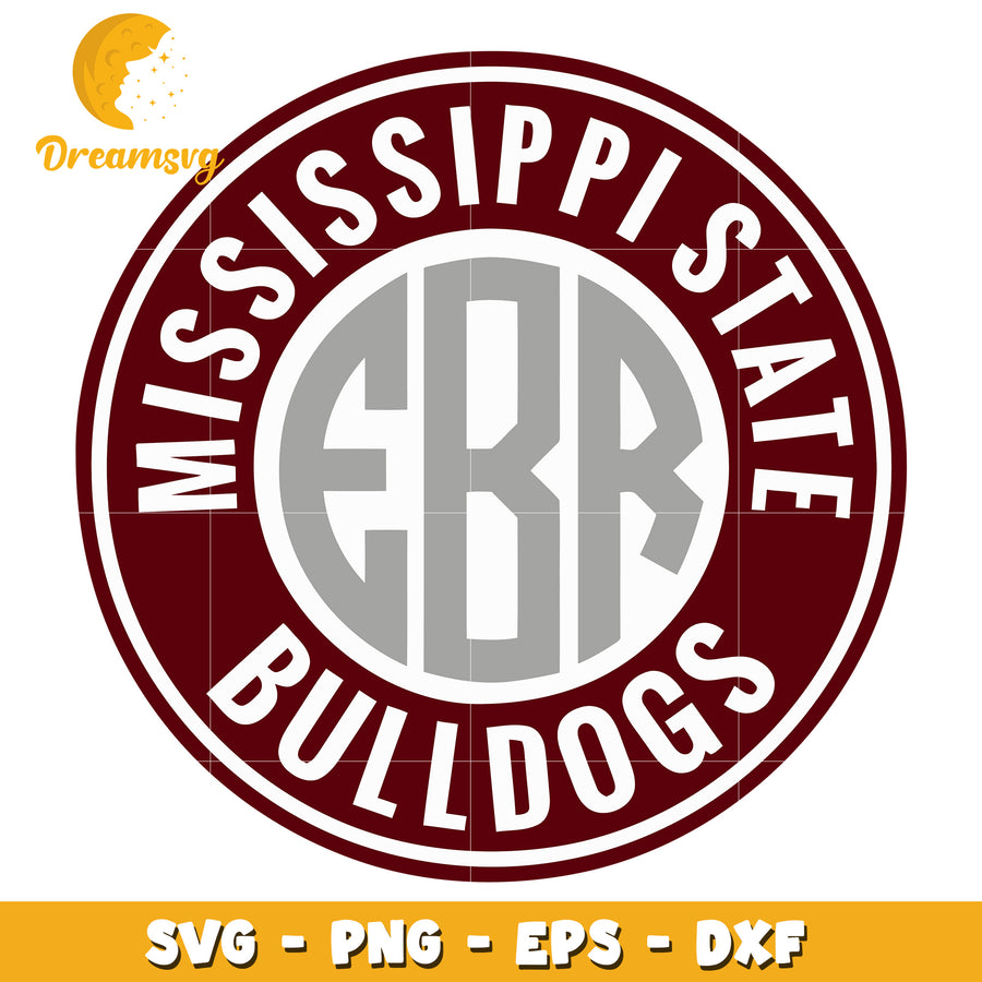 Mississippi State Bulldogs SVG Monogram