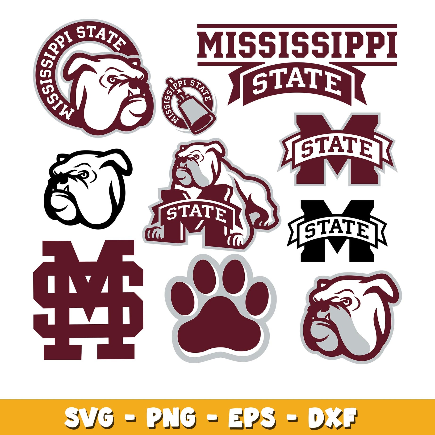 Mississippi State Bulldogs Bundle svg, Mississippi State Bulldogs logo svg, ncaa svg 