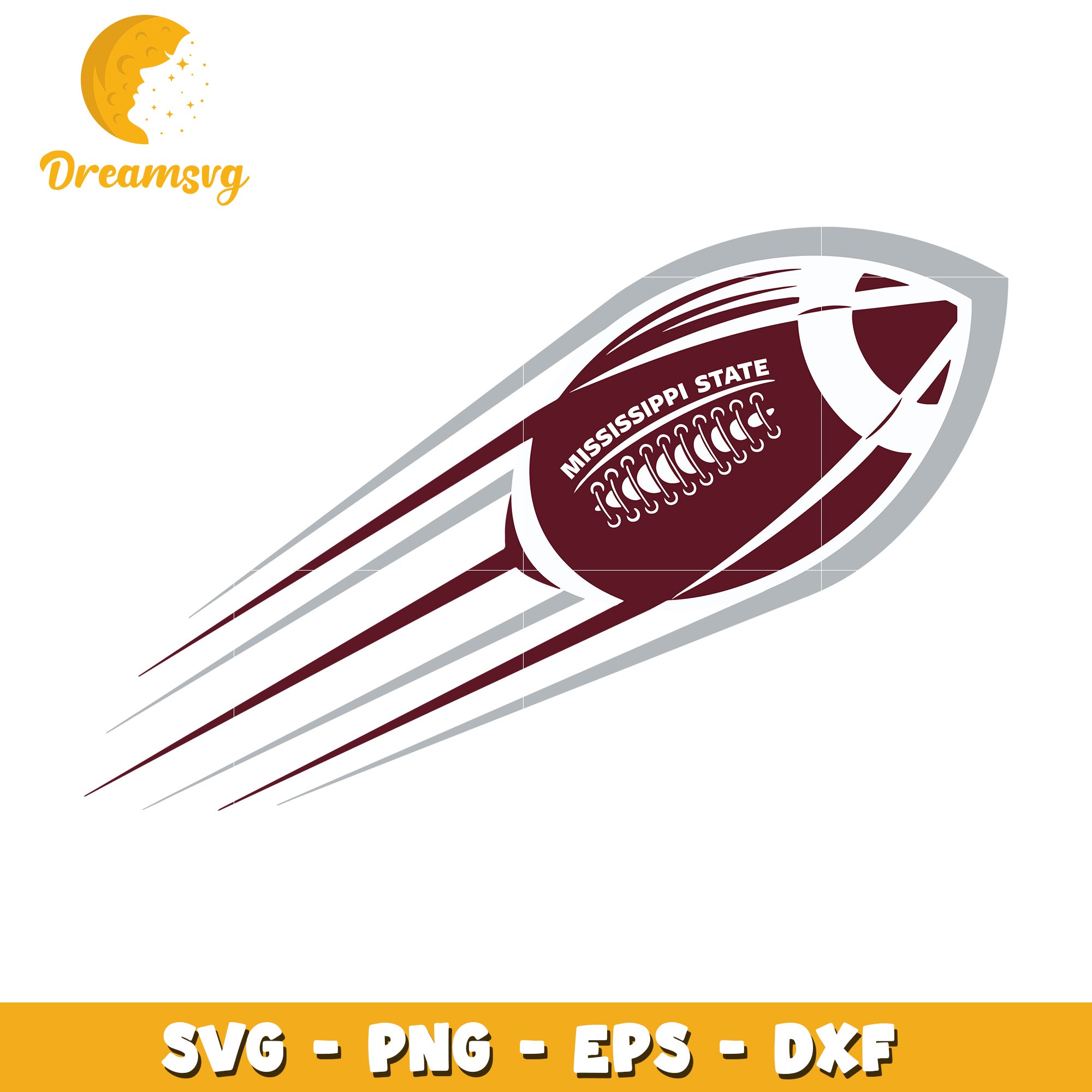Mississippi State Football SVG Graphic for Sports Designs