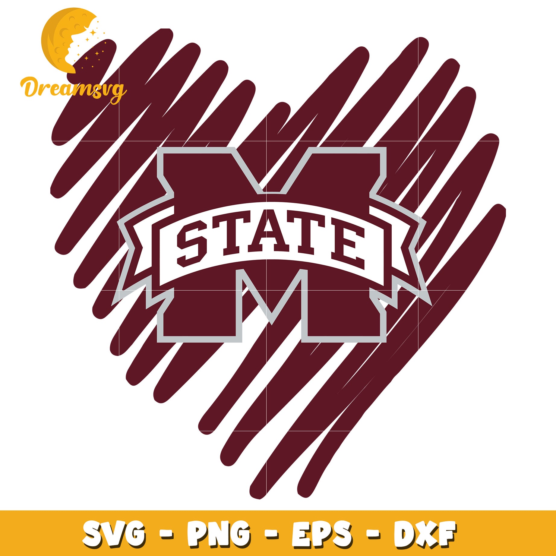 Mississippi State Heart SVG Design for Cricut and Crafting Use