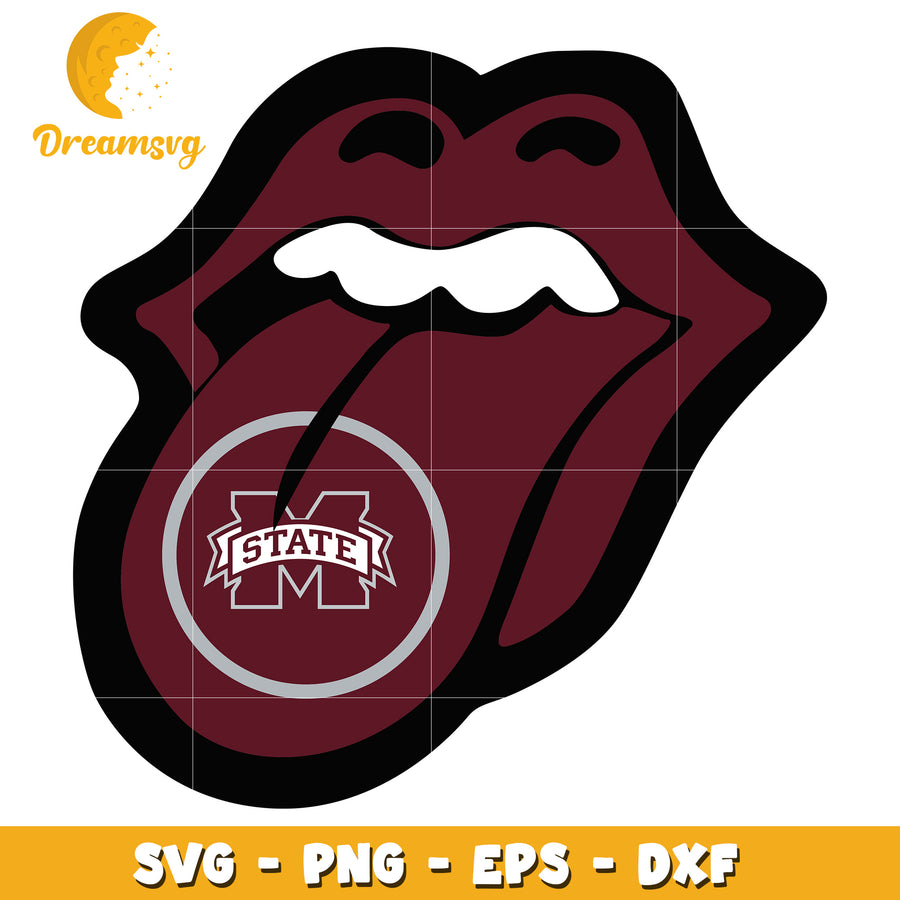 Mississippi State Rolling Stones SVG