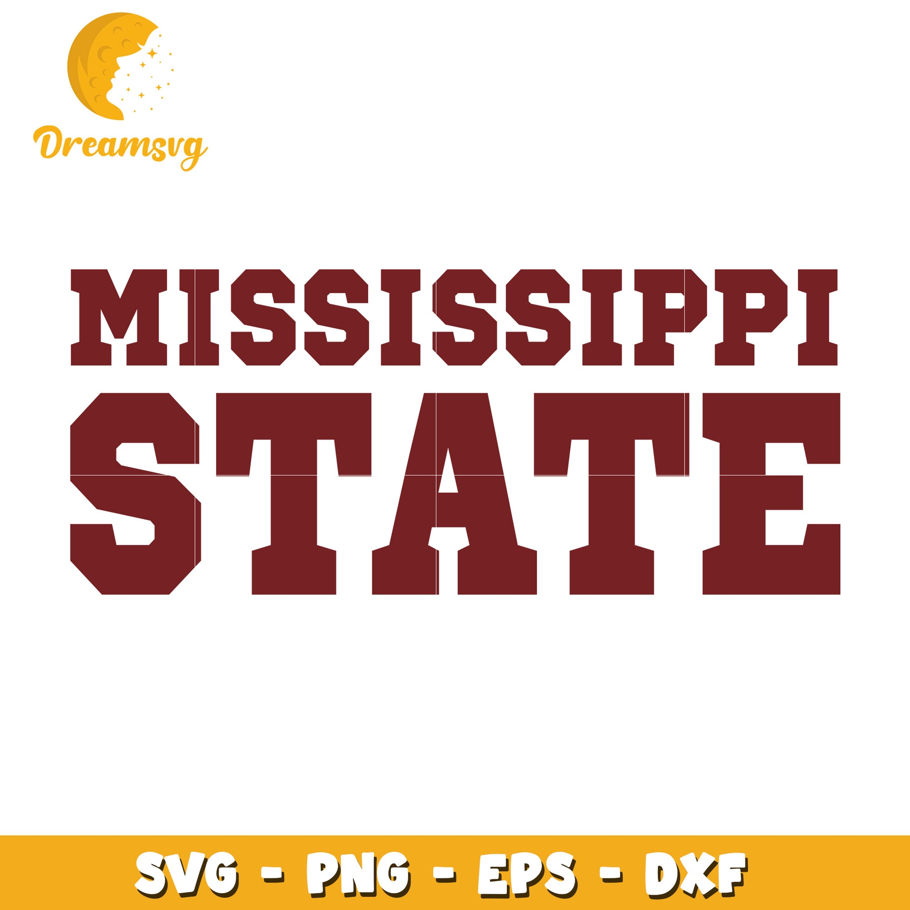 Mississippi State SVG File for Custom Apparel and Crafts