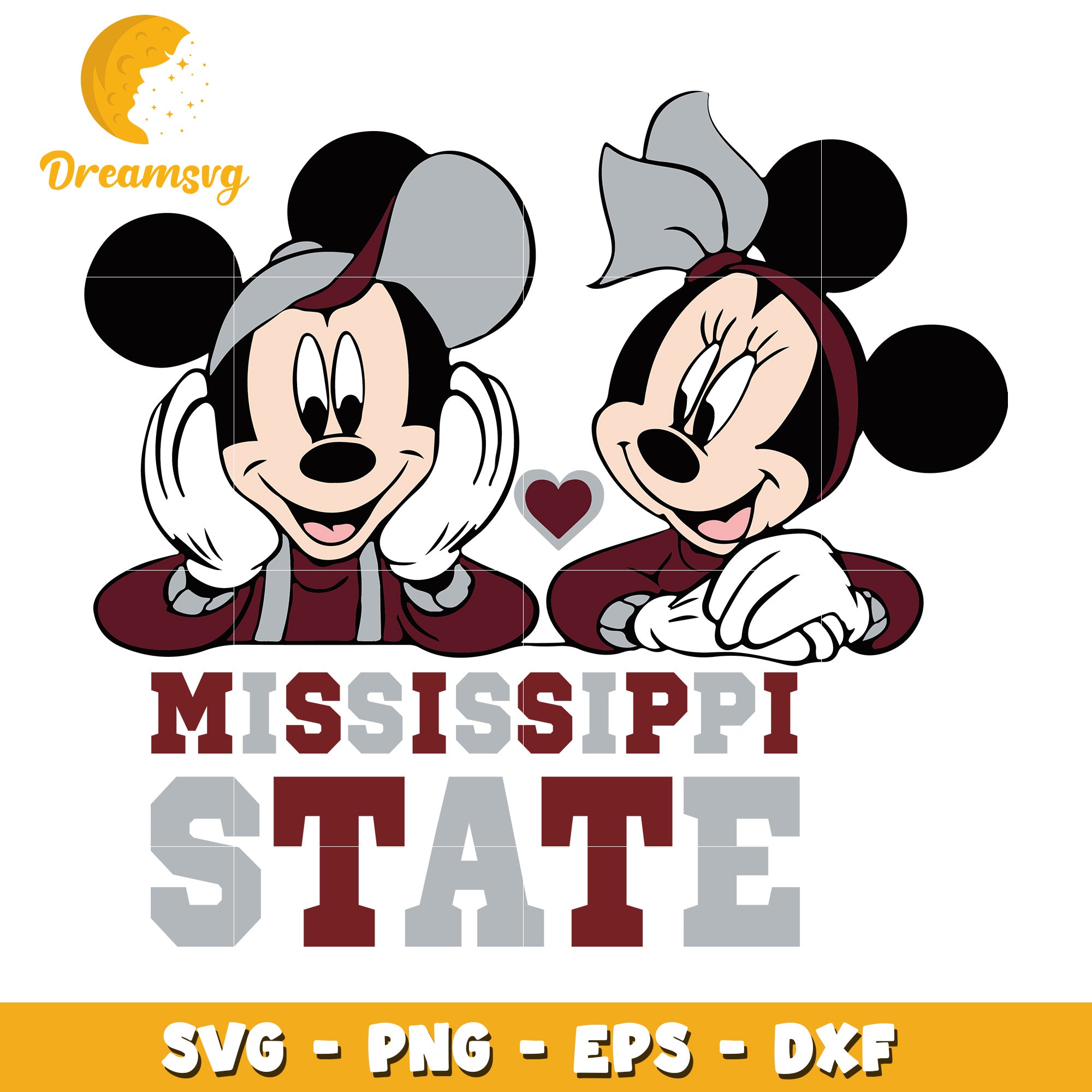 Mississippi State SVG Minnie Mickey DreamSVG Store