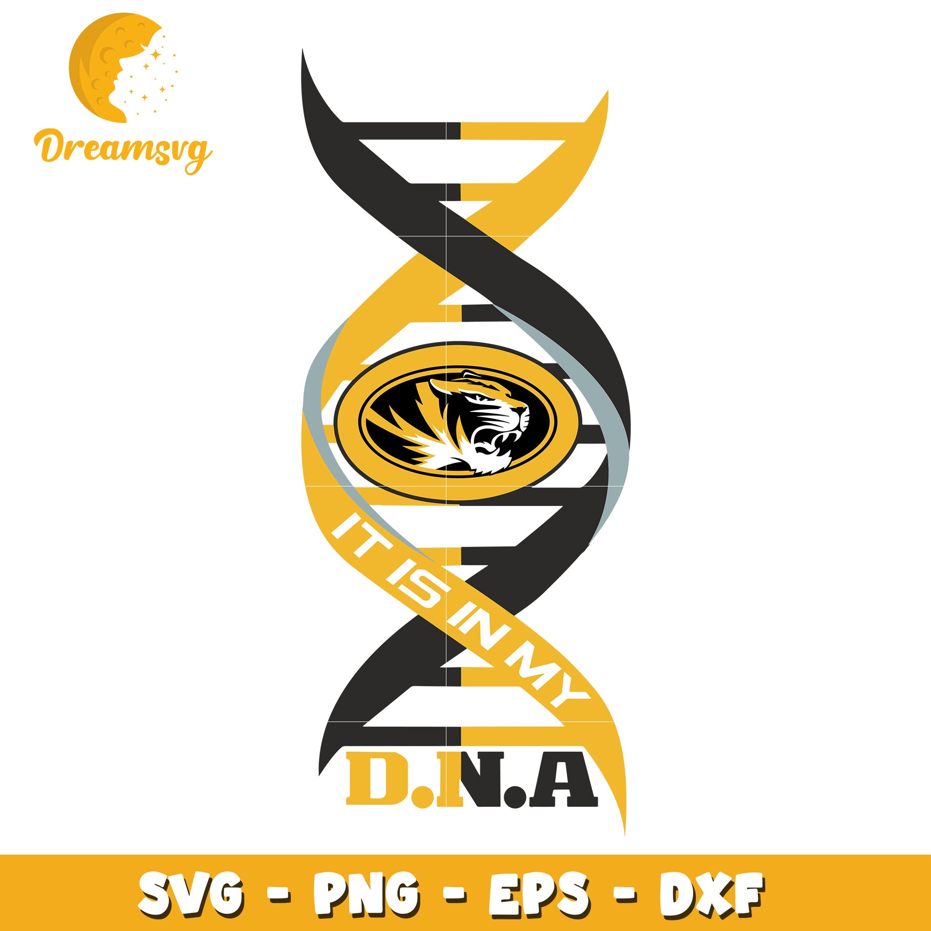 Missouri Tigers DNA SVG Cut File