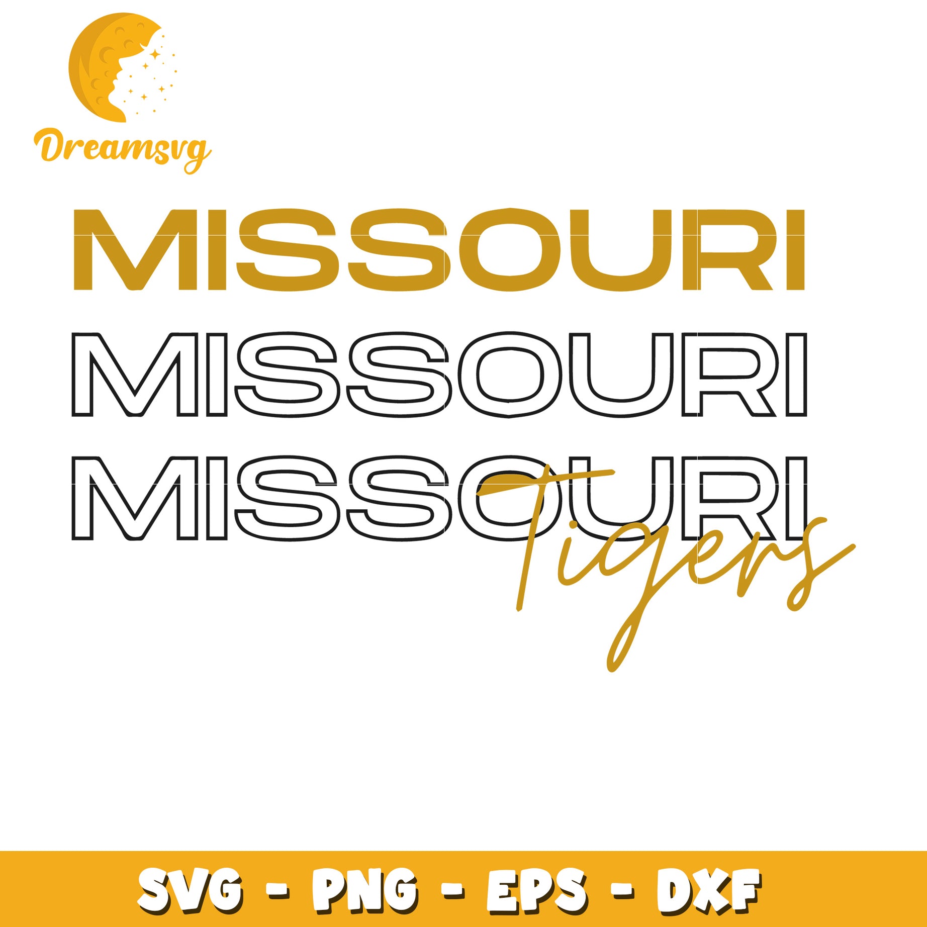 Missouri Tigers SVG PNG EPS DXF Cut Files