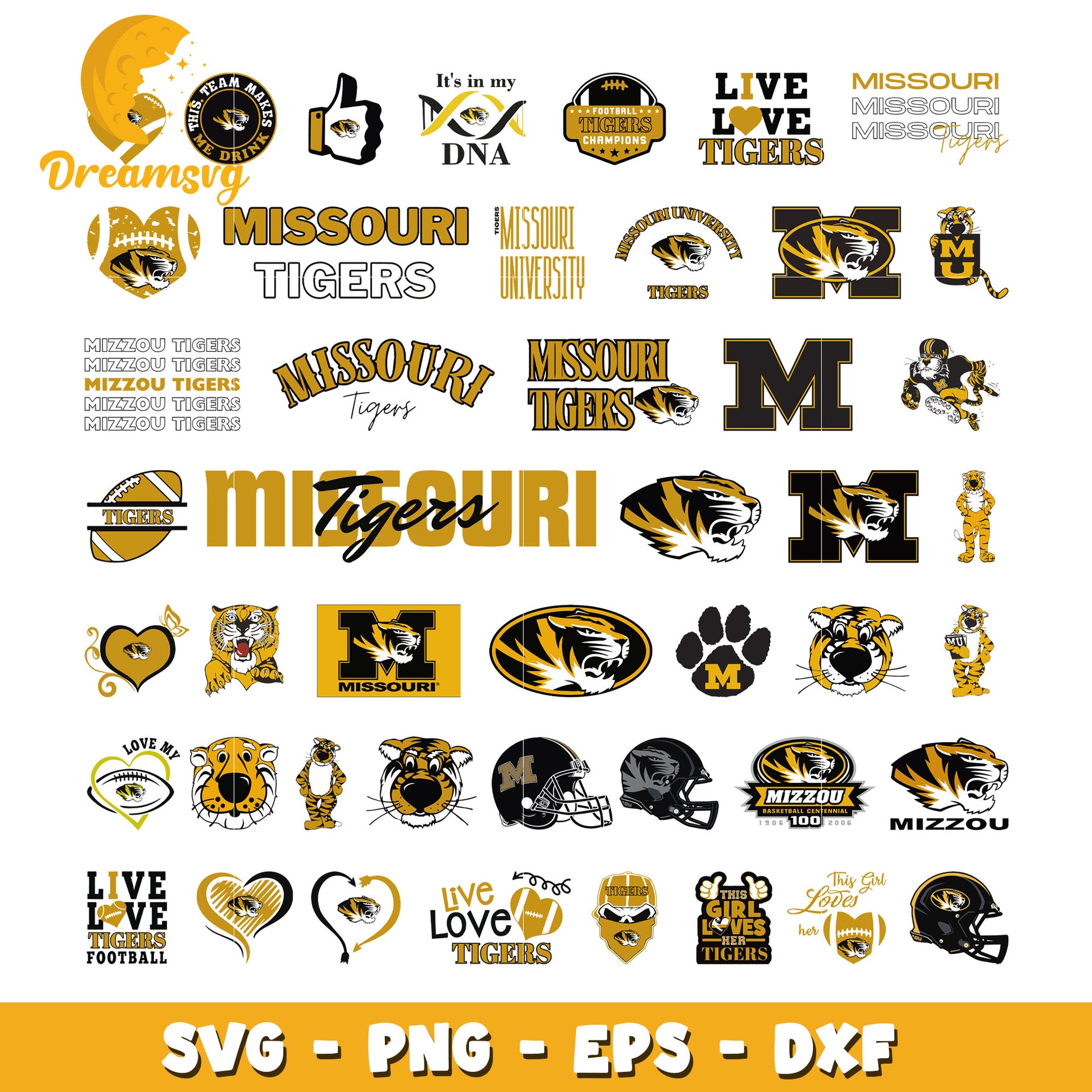 Missouri tigers logo ncaa bundle svg, missouri tigers football​ svg