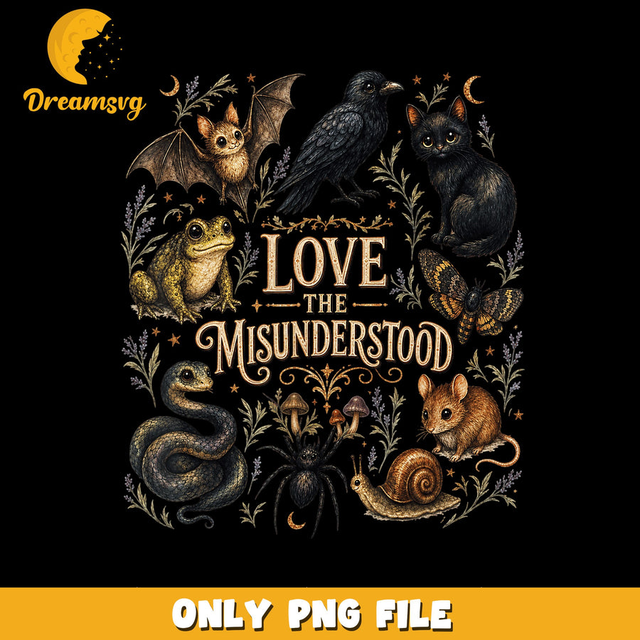 Misunderstood Creatures PNG, Love The Dark Side, Animal