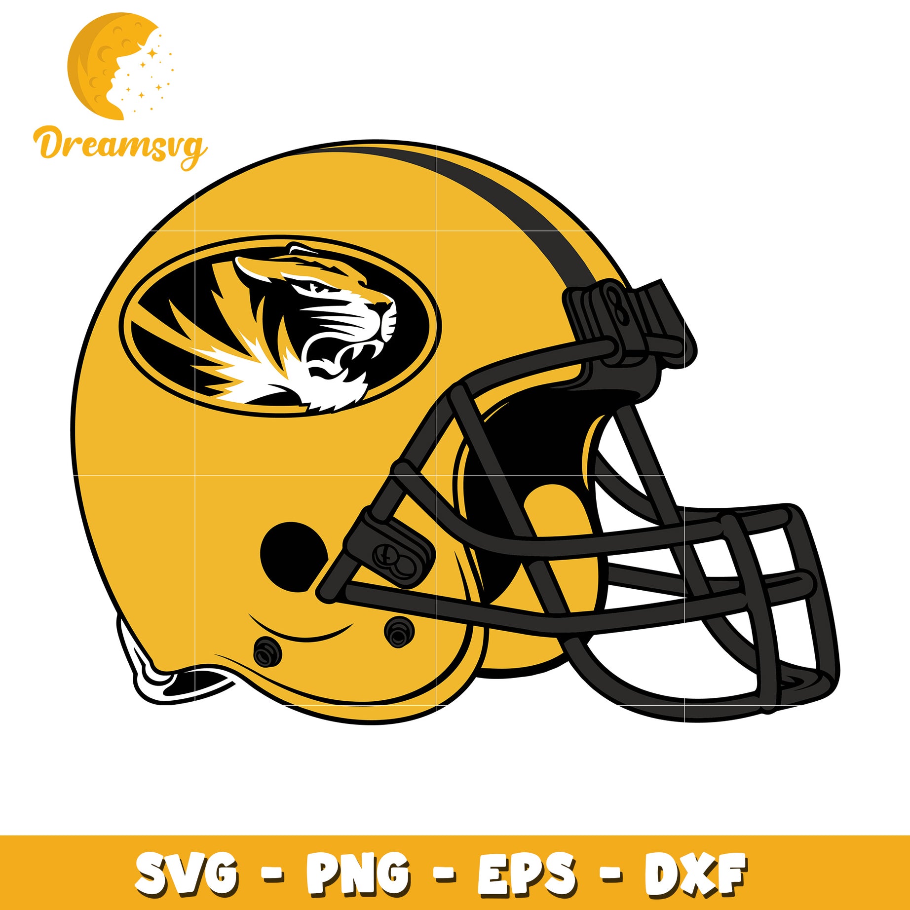 Mizzou Football Helmet SVG PNG EPS DXF