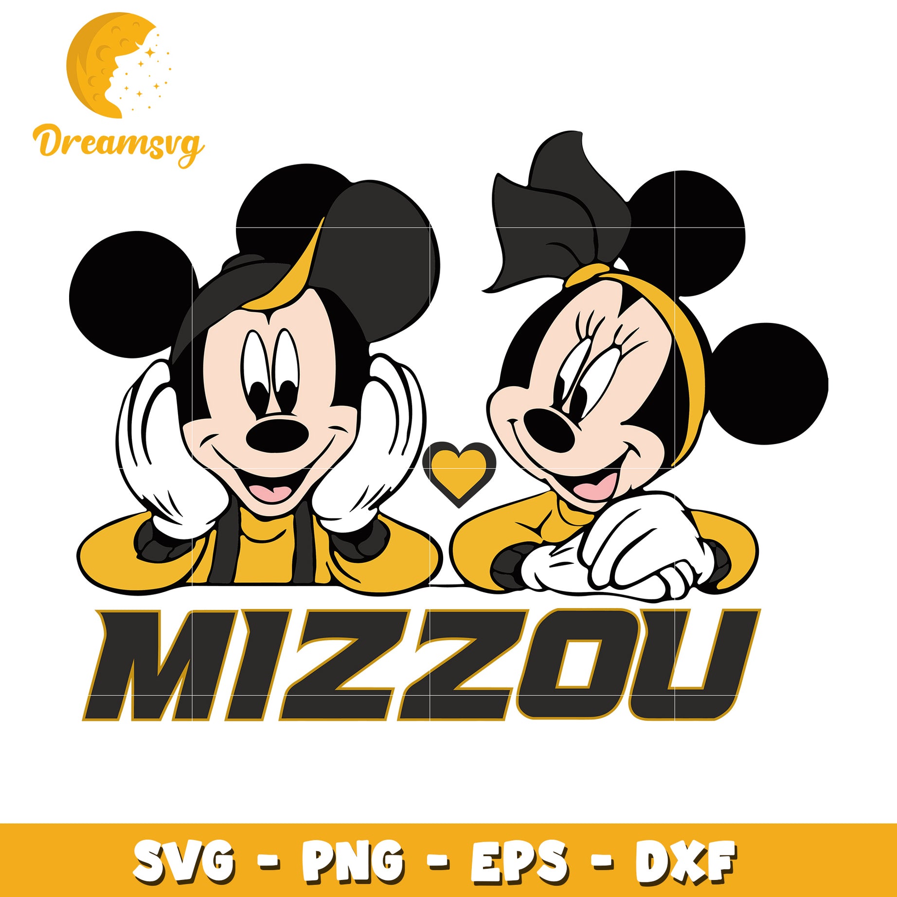 Mizzou Mickey Minnie SVG PNG EPS DXF