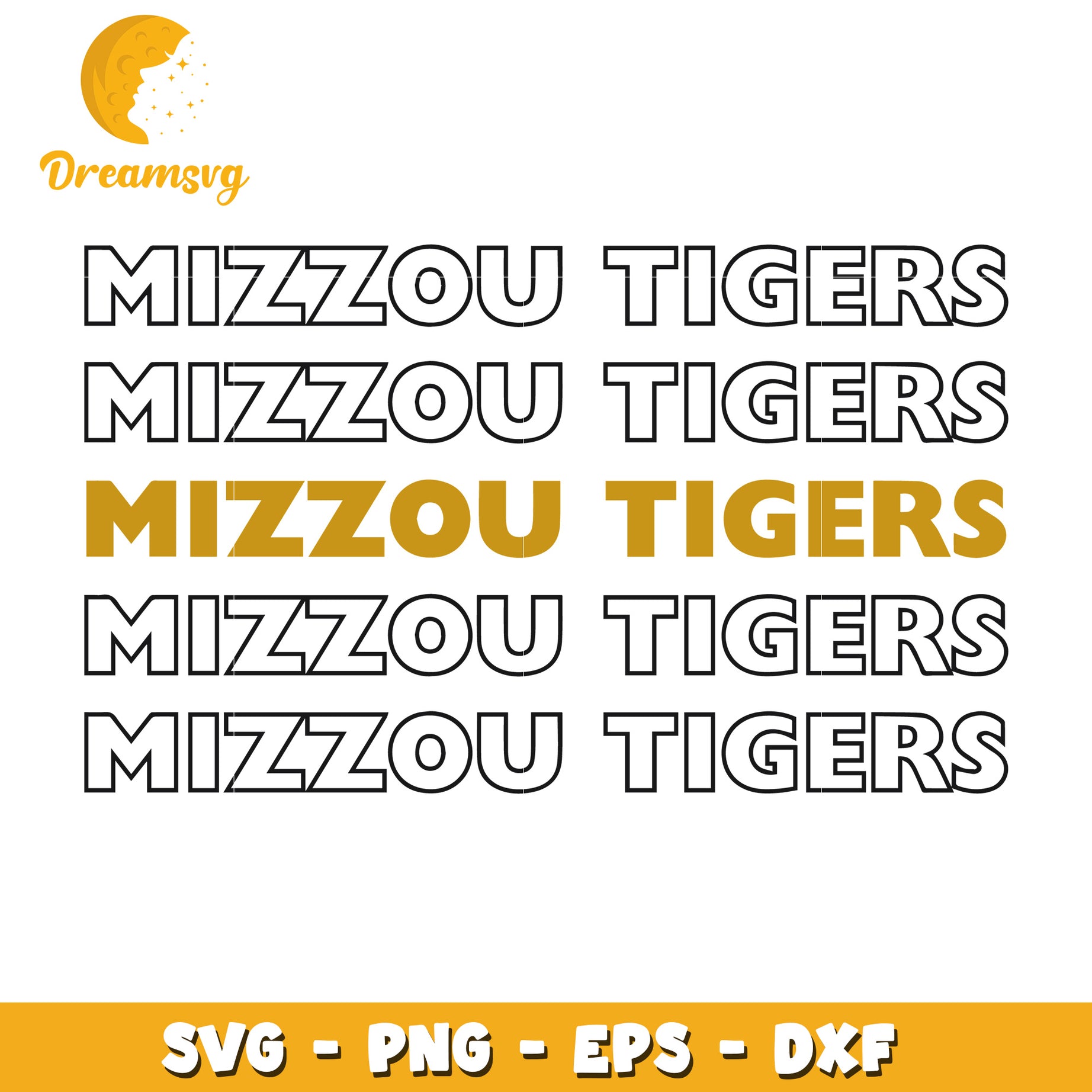 Mizzou Tigers SVG PNG EPS DXF Cut Files