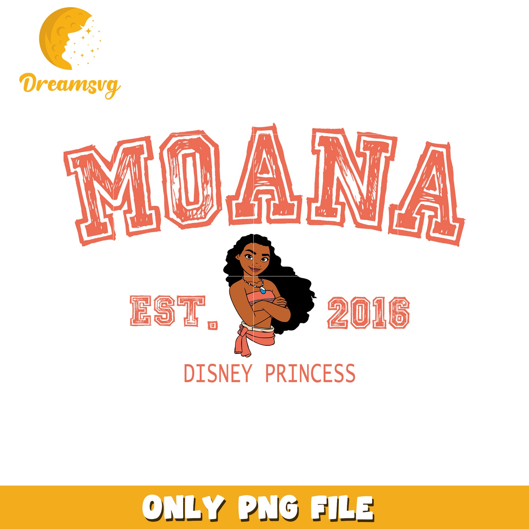 Moana Disney Princess PNG File for Crafting Projects