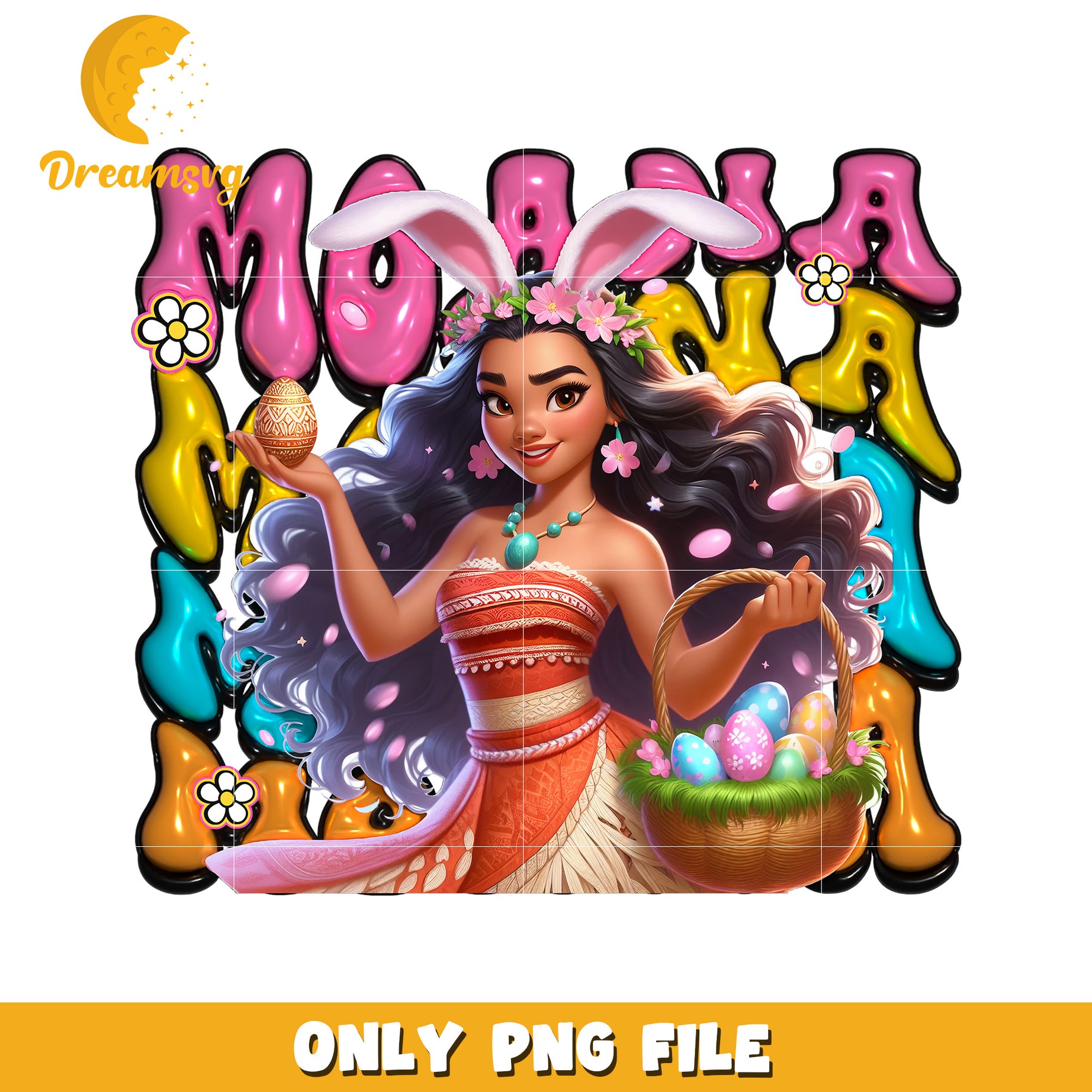 Moana Easter Bunny PNG Image