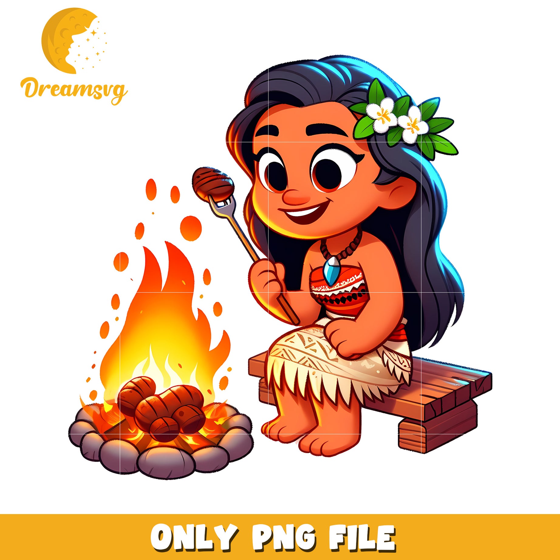 Moana PNG Clipart Campfire Fun