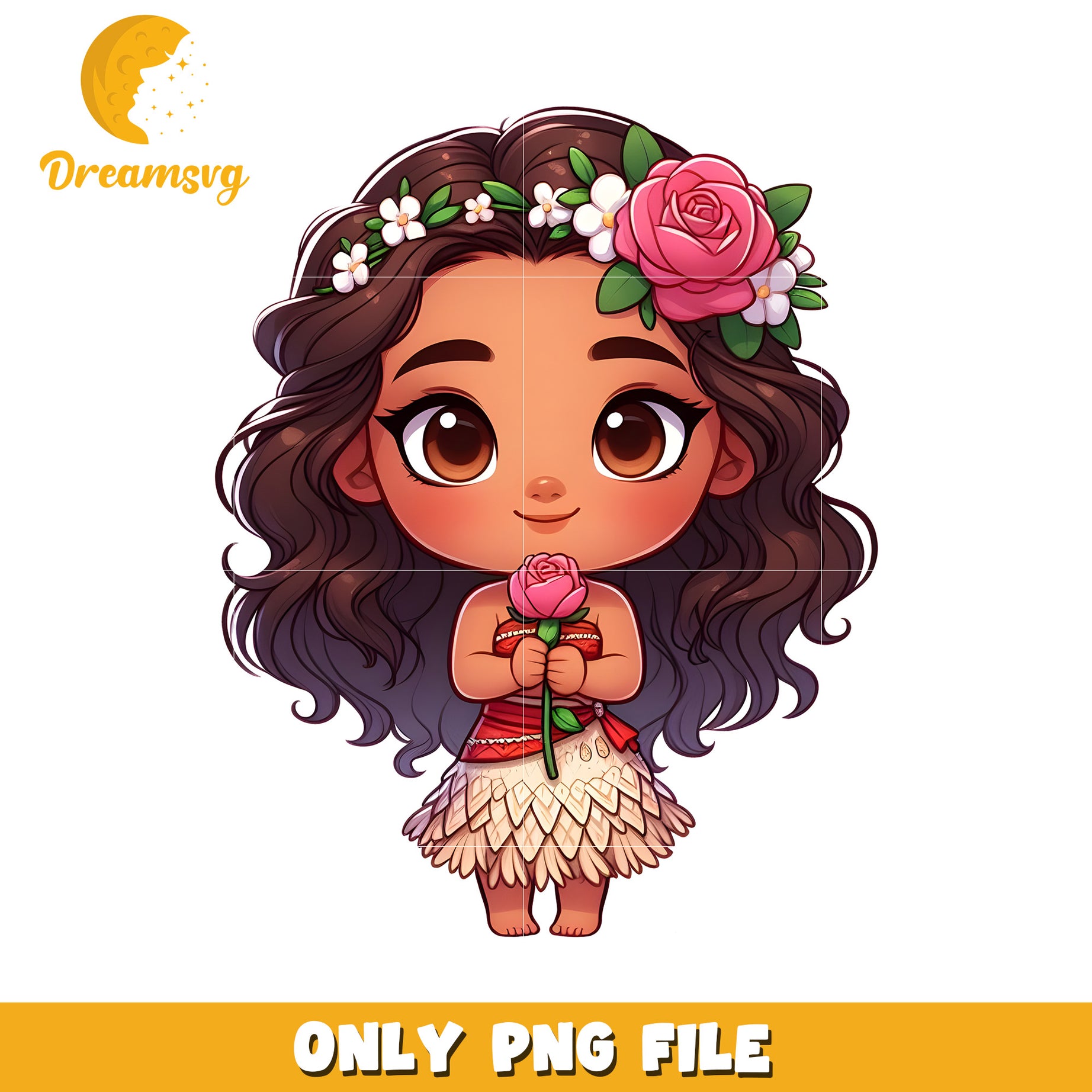 Moana PNG Cute Cartoon Girl