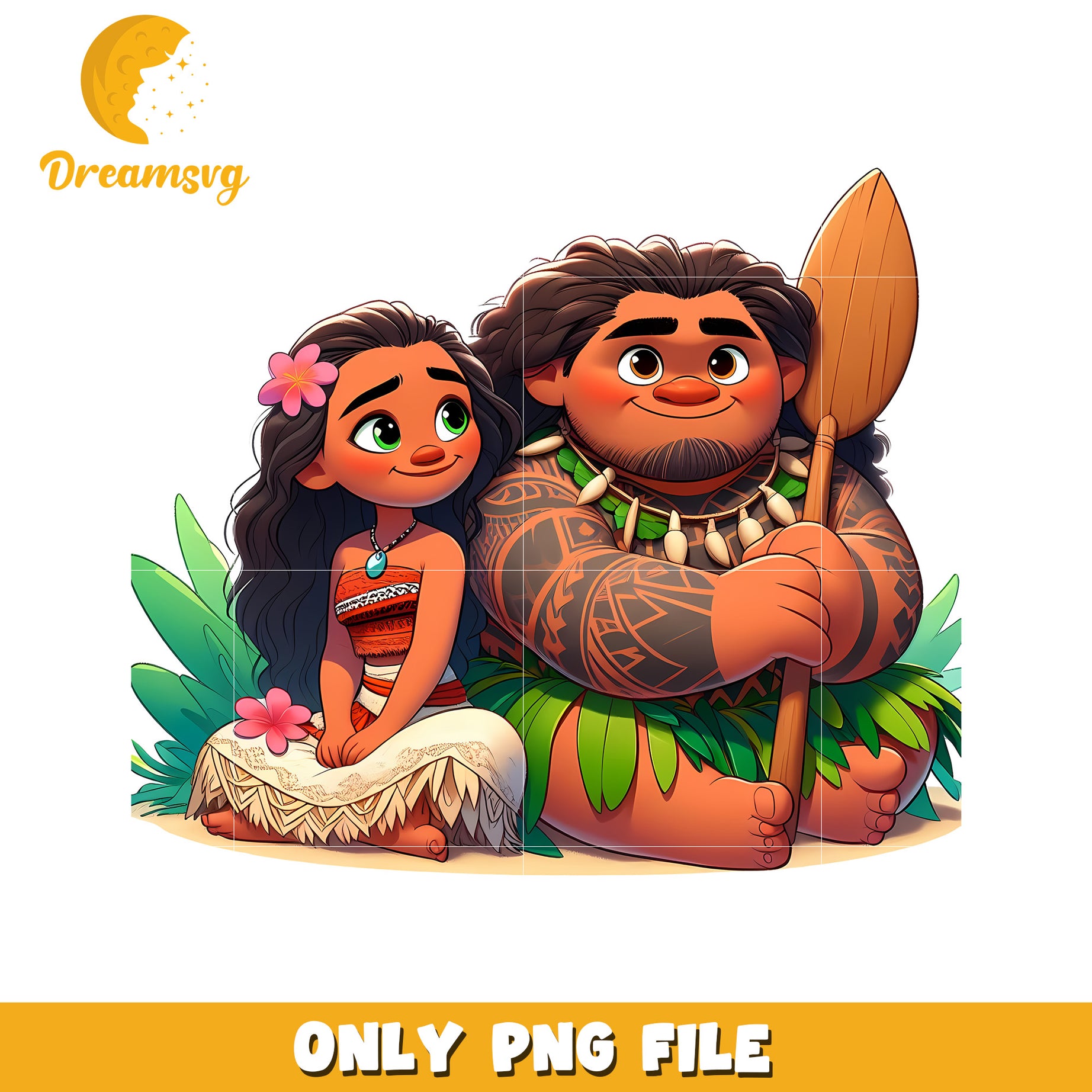 Moana and Maui PNG File for Creative Projects Download