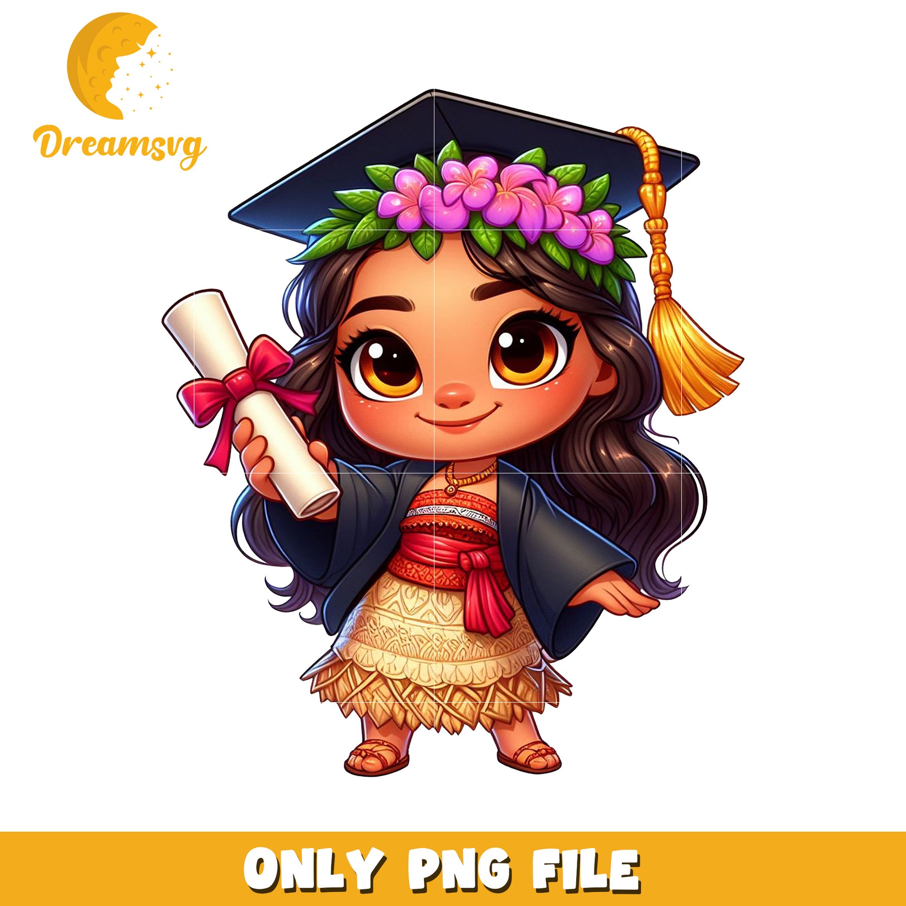 Moana graduation  design png, disney cartoon png, disney princess png