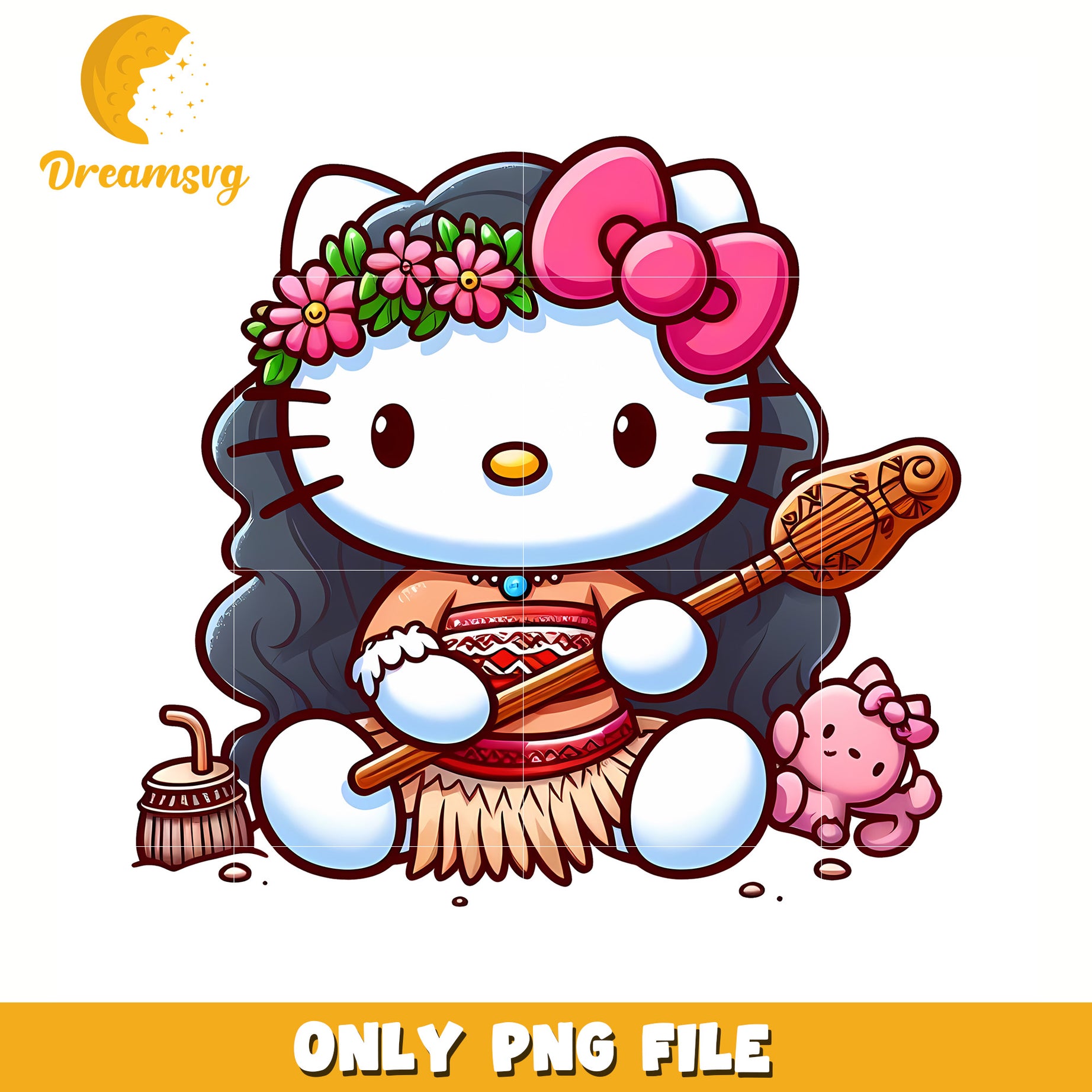 Moana kitty png, hello kitty mirror png, hello kitty friends png
