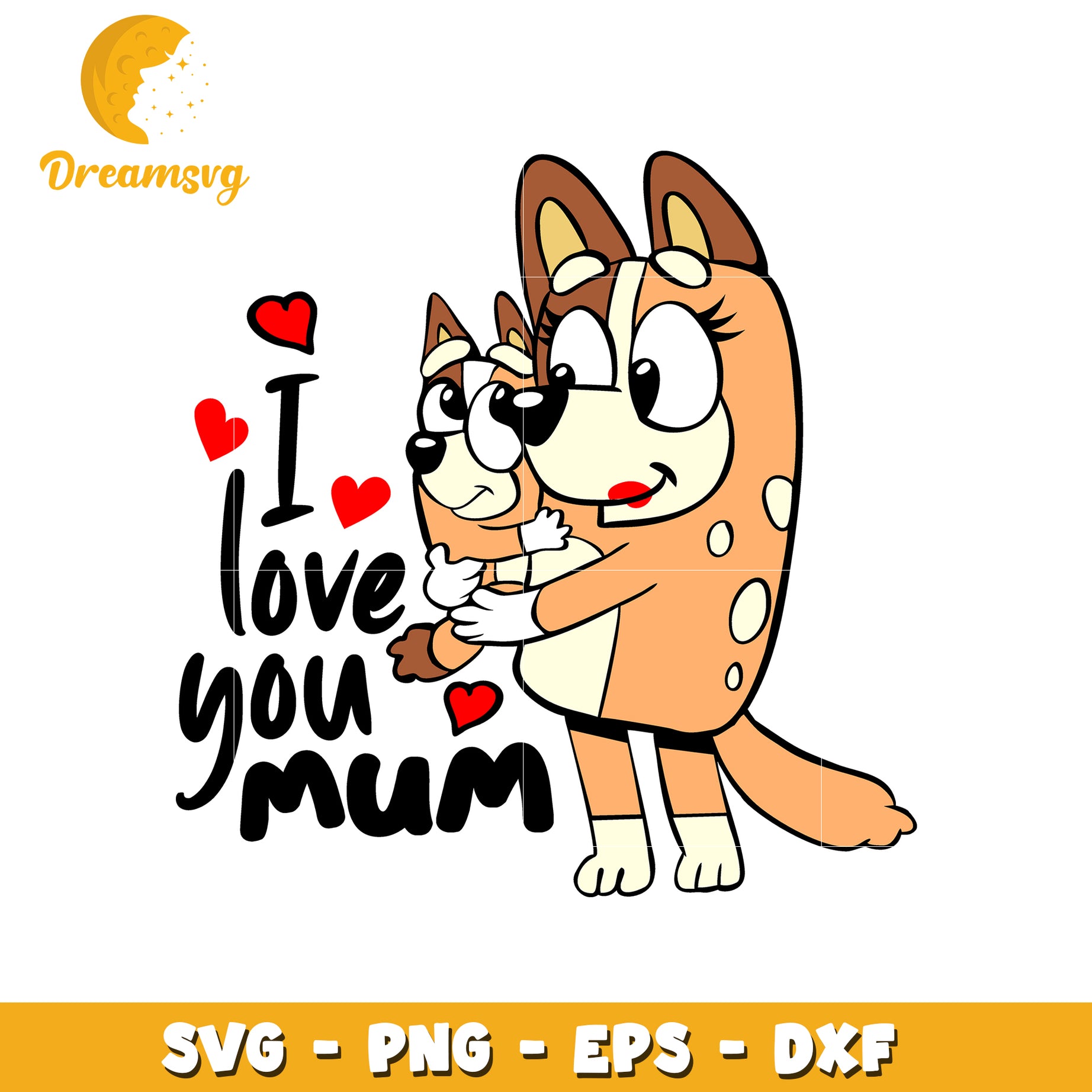 Mom Dog Puppy Love SVG PNG EPS DXF