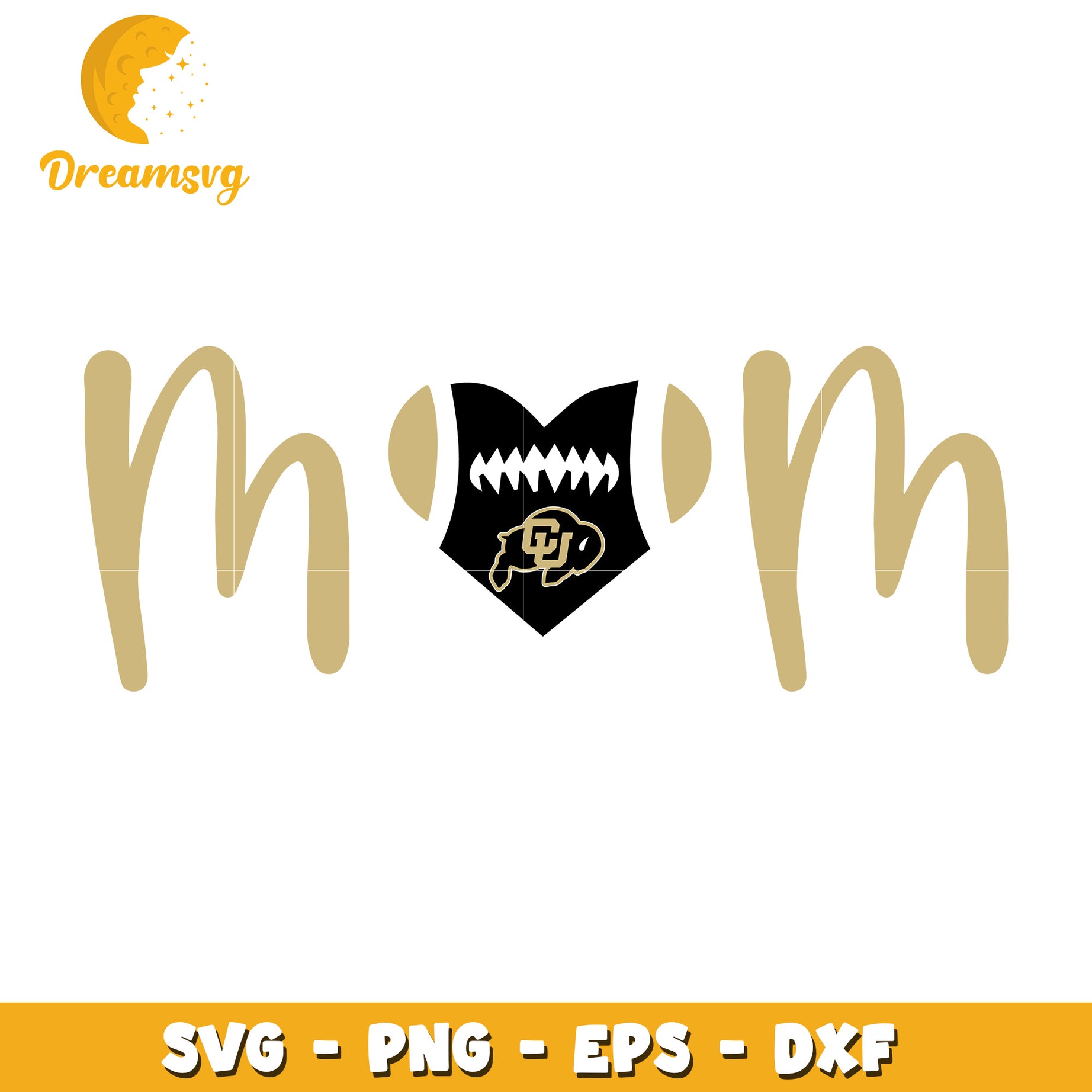 Mom Football SVG Cut File PNG EPS DXF