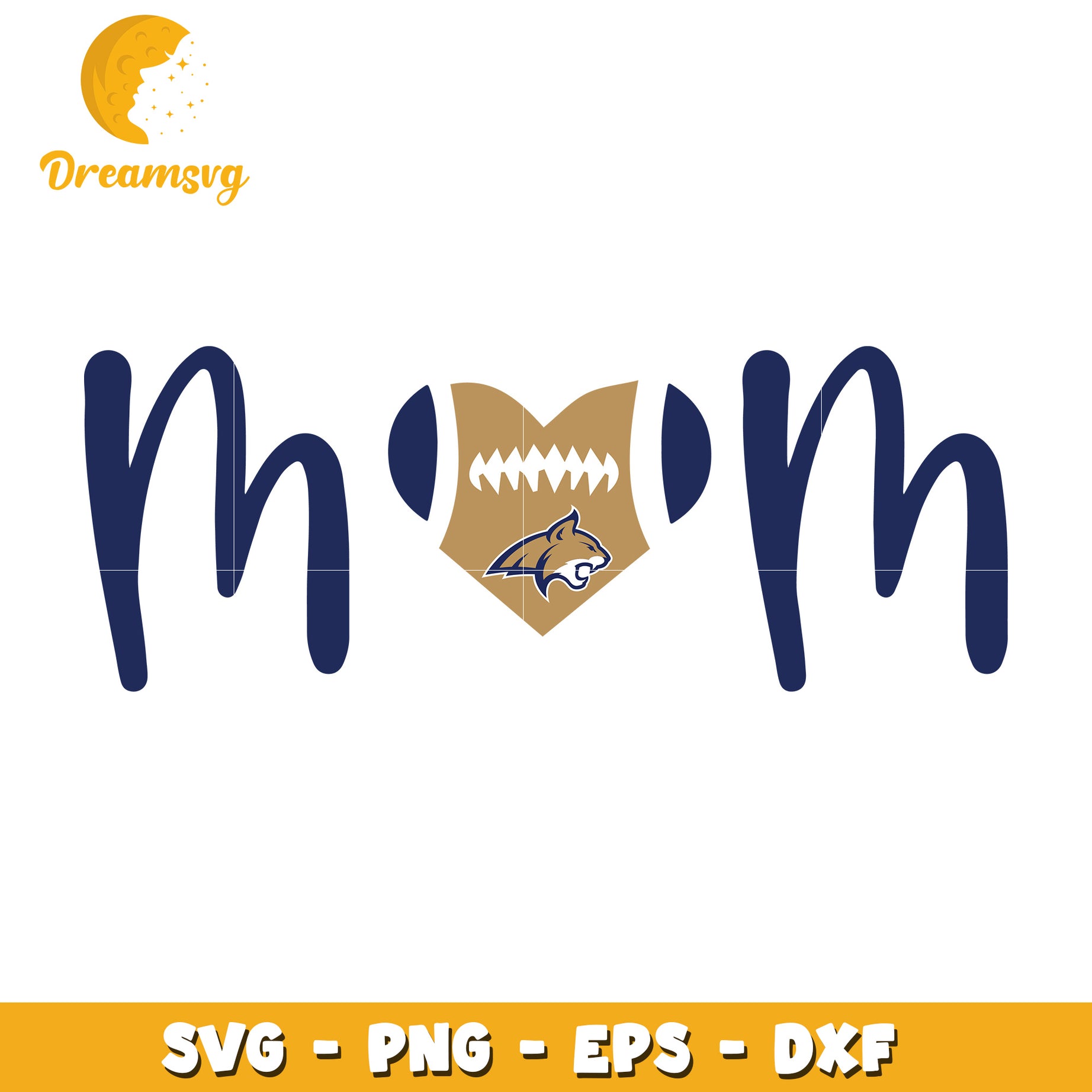 Mom Football SVG Cut File