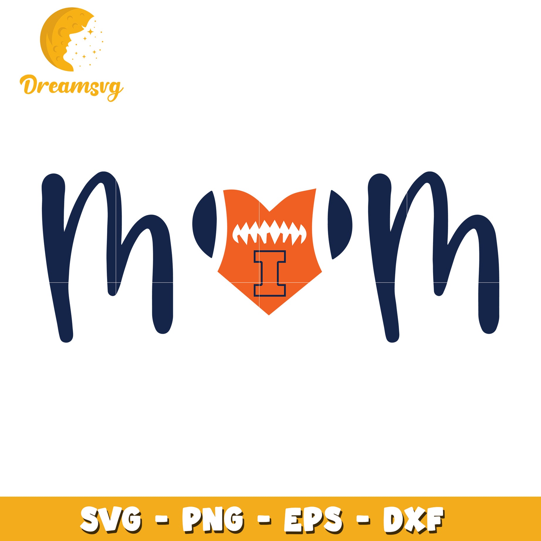 Mom Football SVG PNG EPS DXF Cut File