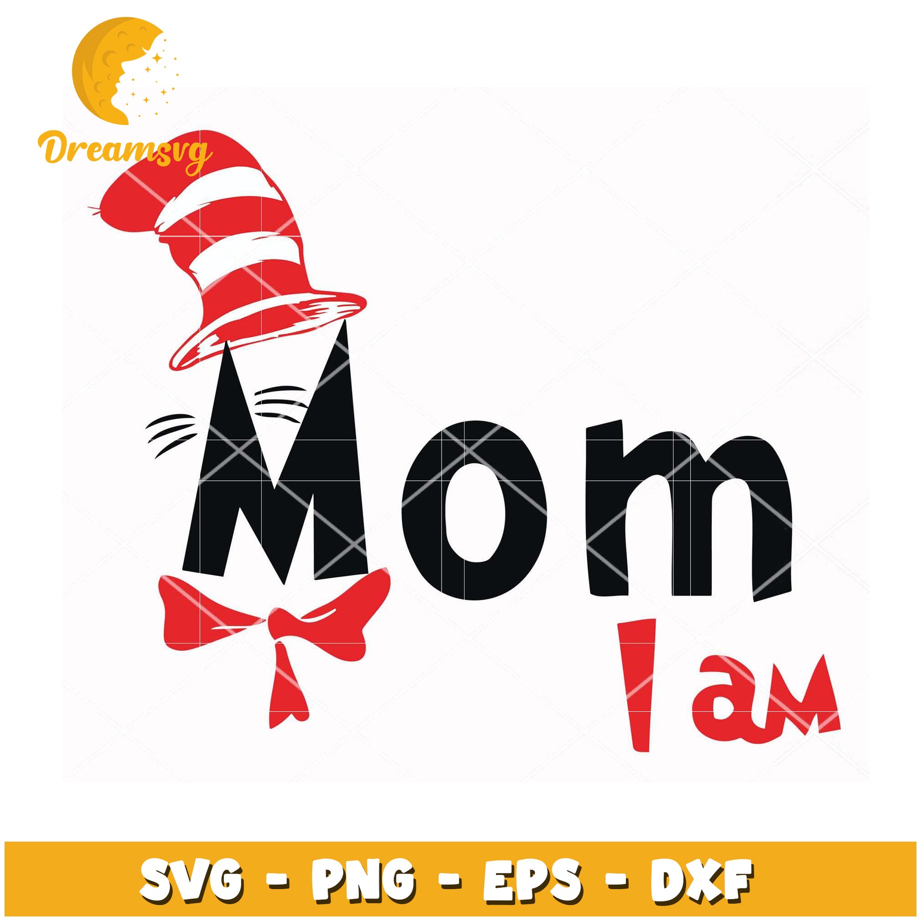 Mom I Am Cat Hat SVG Design