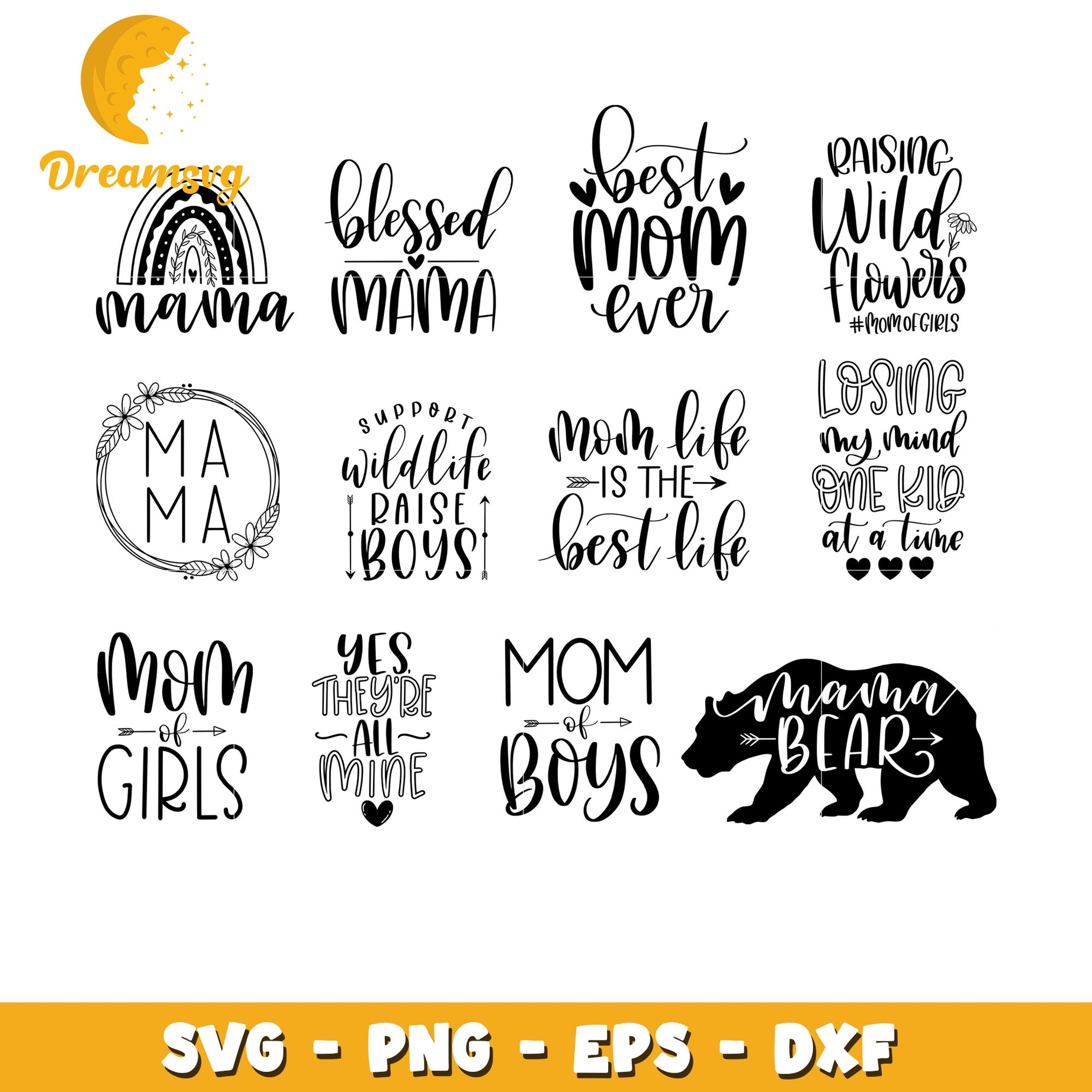 Losing my mind one kid at a time bundle svg, best mom ever svg