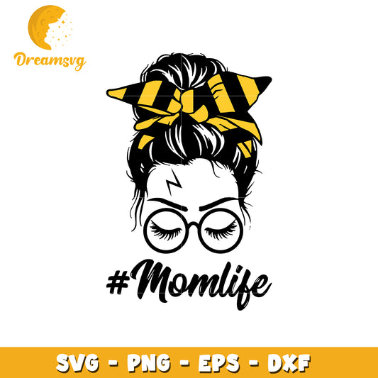 Mom life harry potter svg, messy bun mom svg, harry potter svg