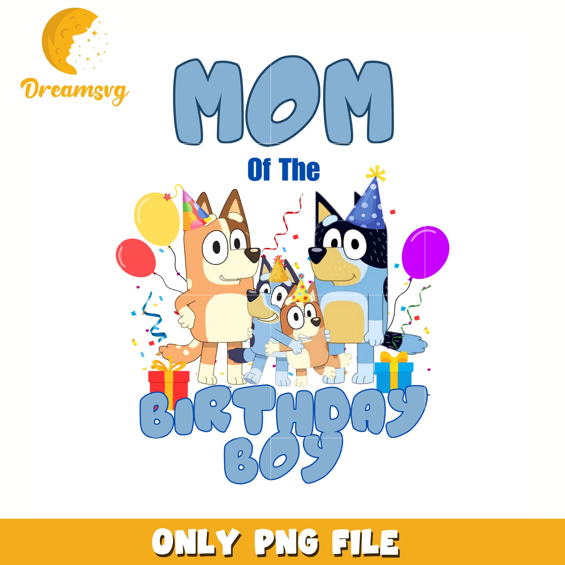 Mom of the birthday boy png, bluey characters png, bluey toys png