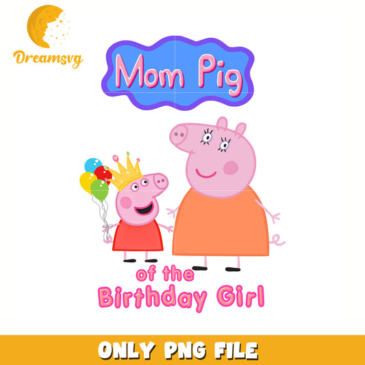 Mom pig of the birthday girl png, peppa pig cartoon png, peppa pig png