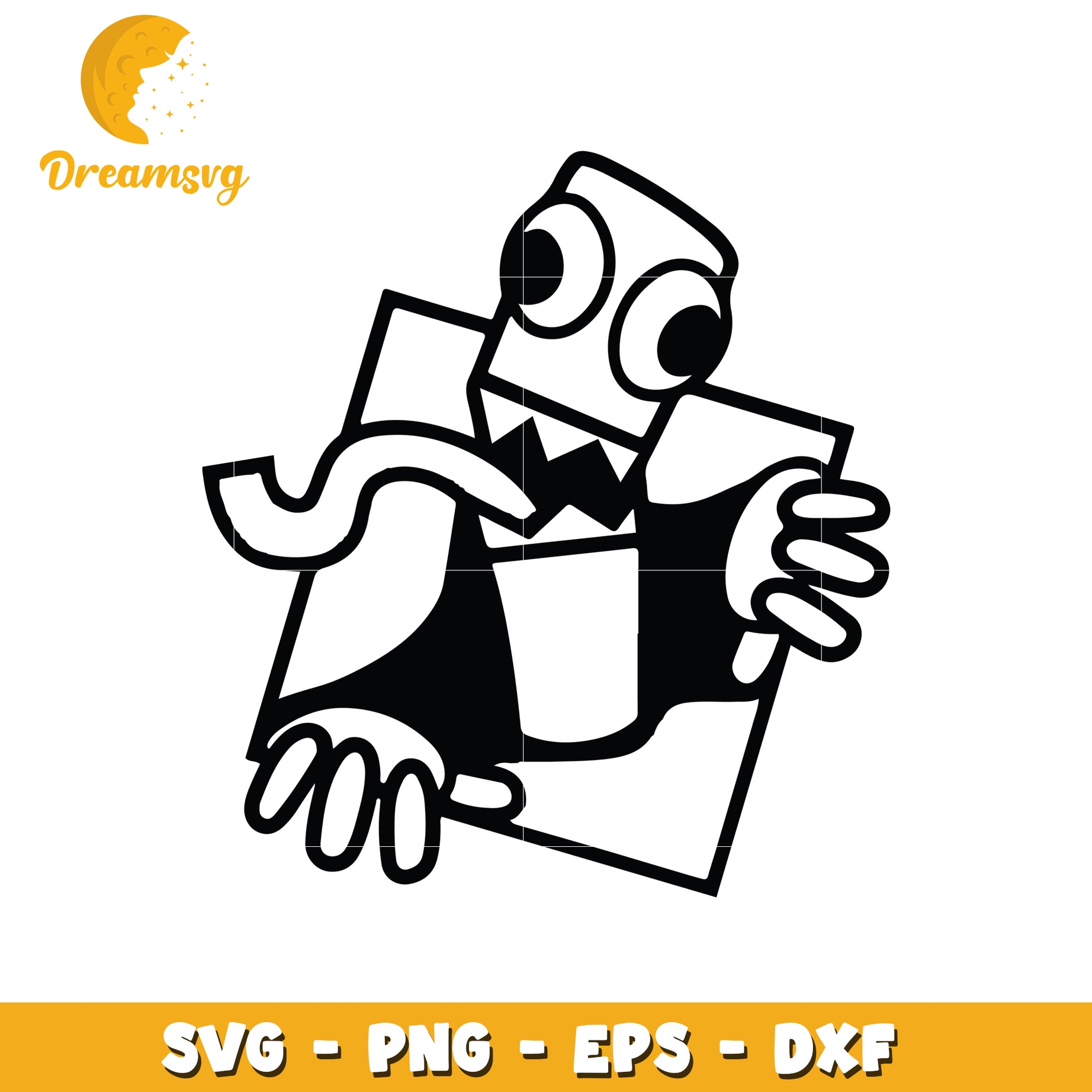 Monster Robot SVG PNG EPS DXF Cut File