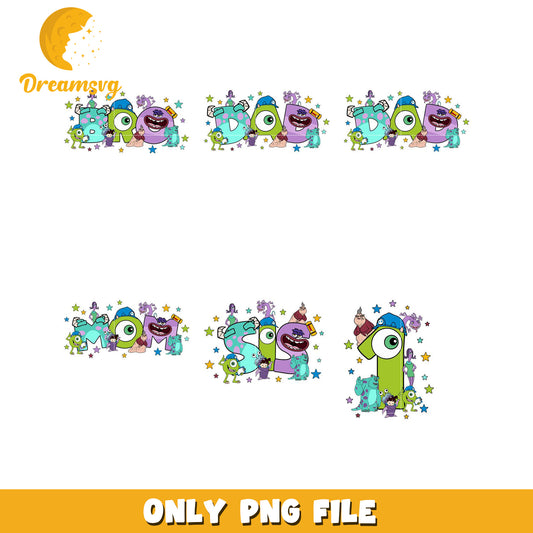 Monsters Inc Family PNG Bundle