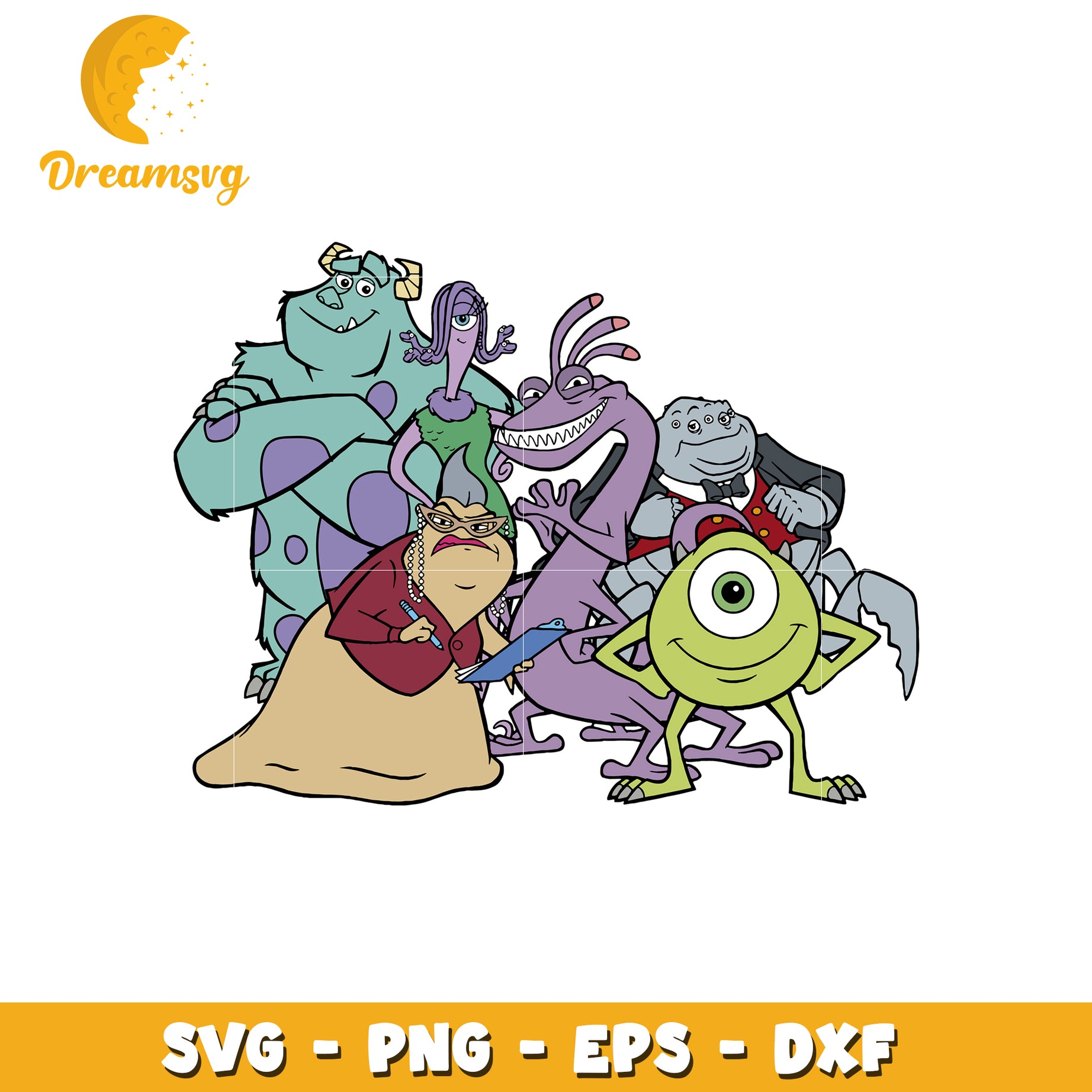 Monsters Inc SVG Bundle PNG EPS DXF