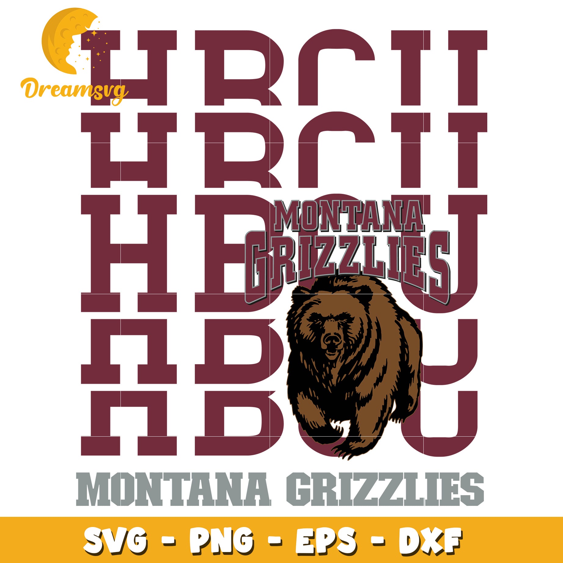 Montana Grizzlies Bear Logo SVG Design for Sports Fans