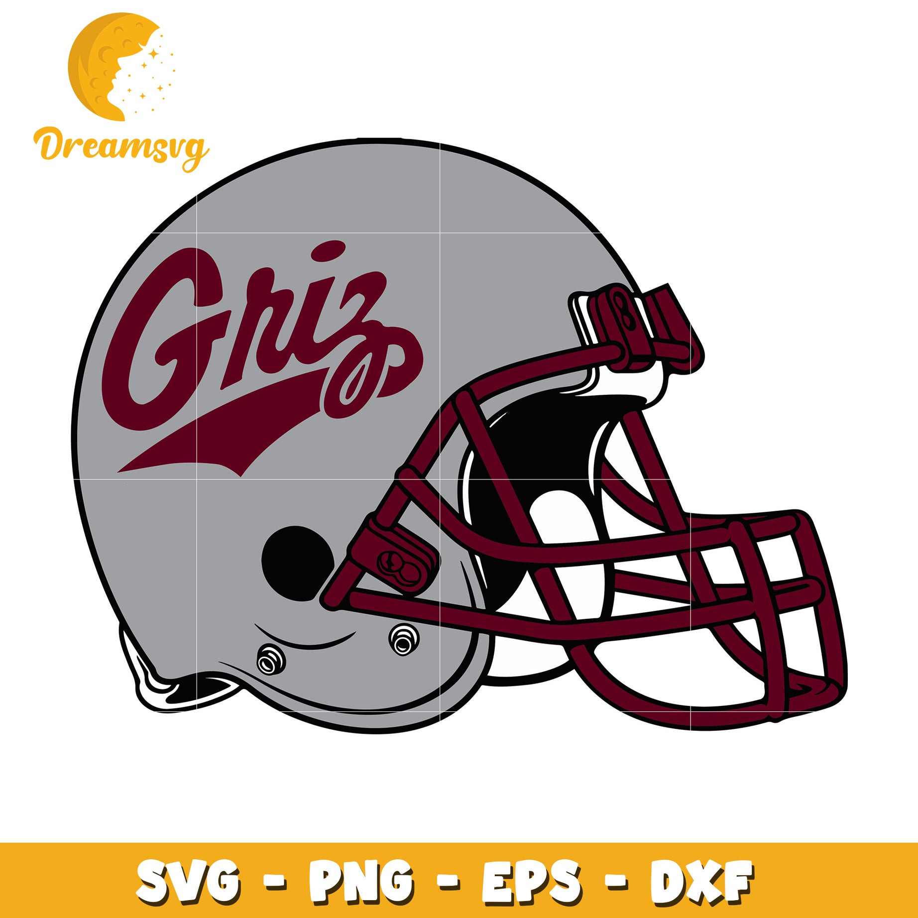 Montana Grizzlies Football Helmet SVG Design for Crafts and Decor