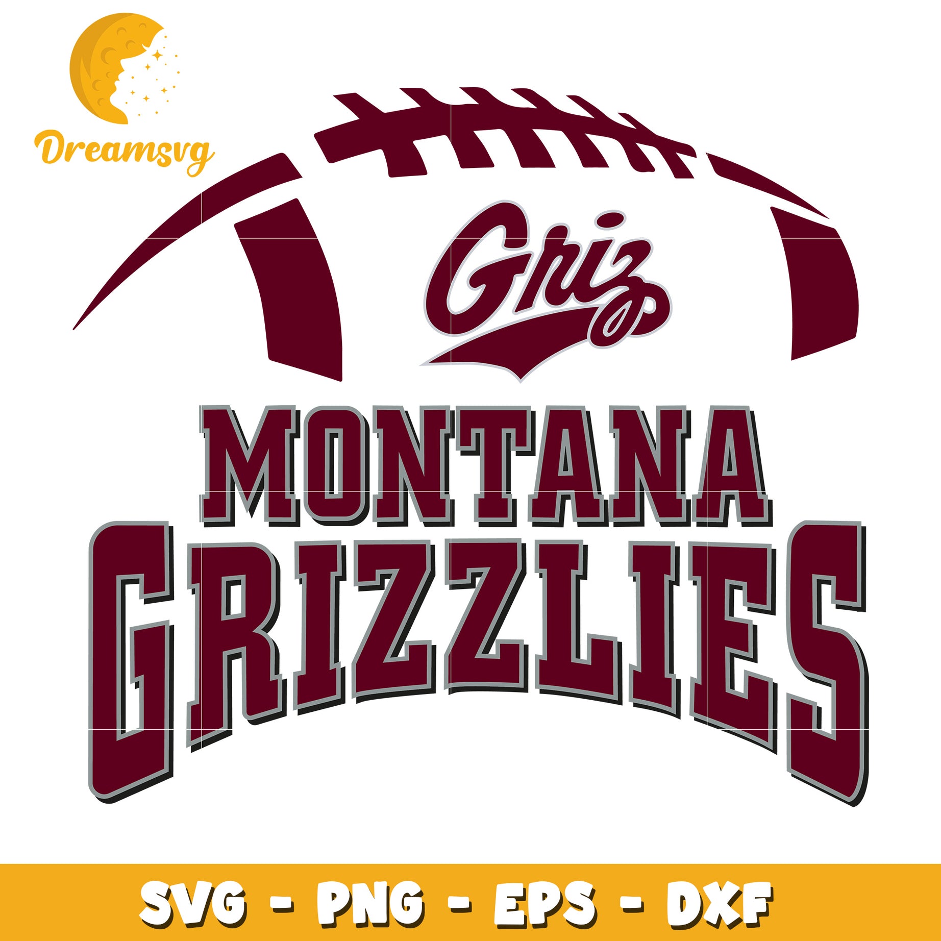 Montana Grizzlies Football SVG Design for Fans and Apparel