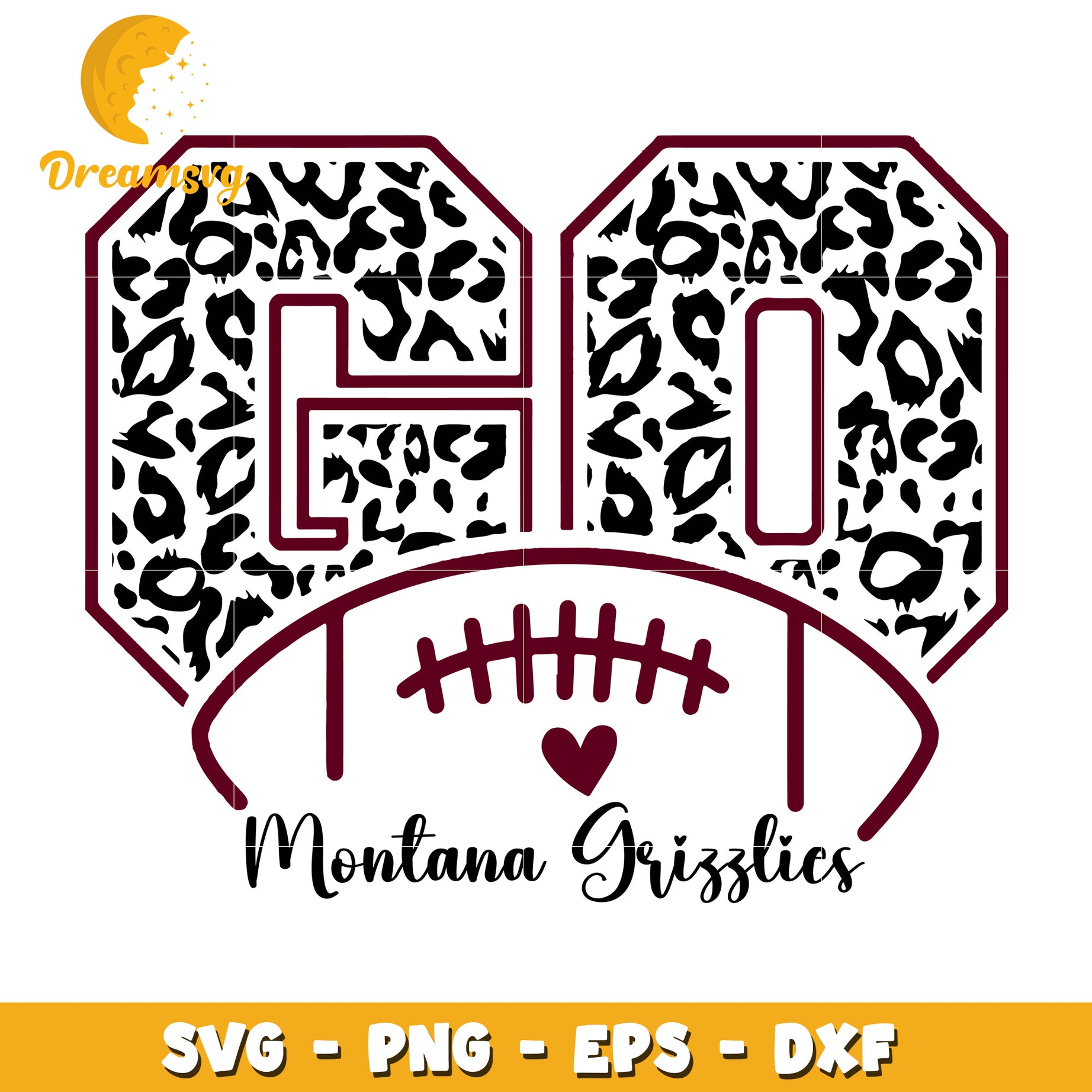 Montana Grizzlies Leopard SVG Cut File