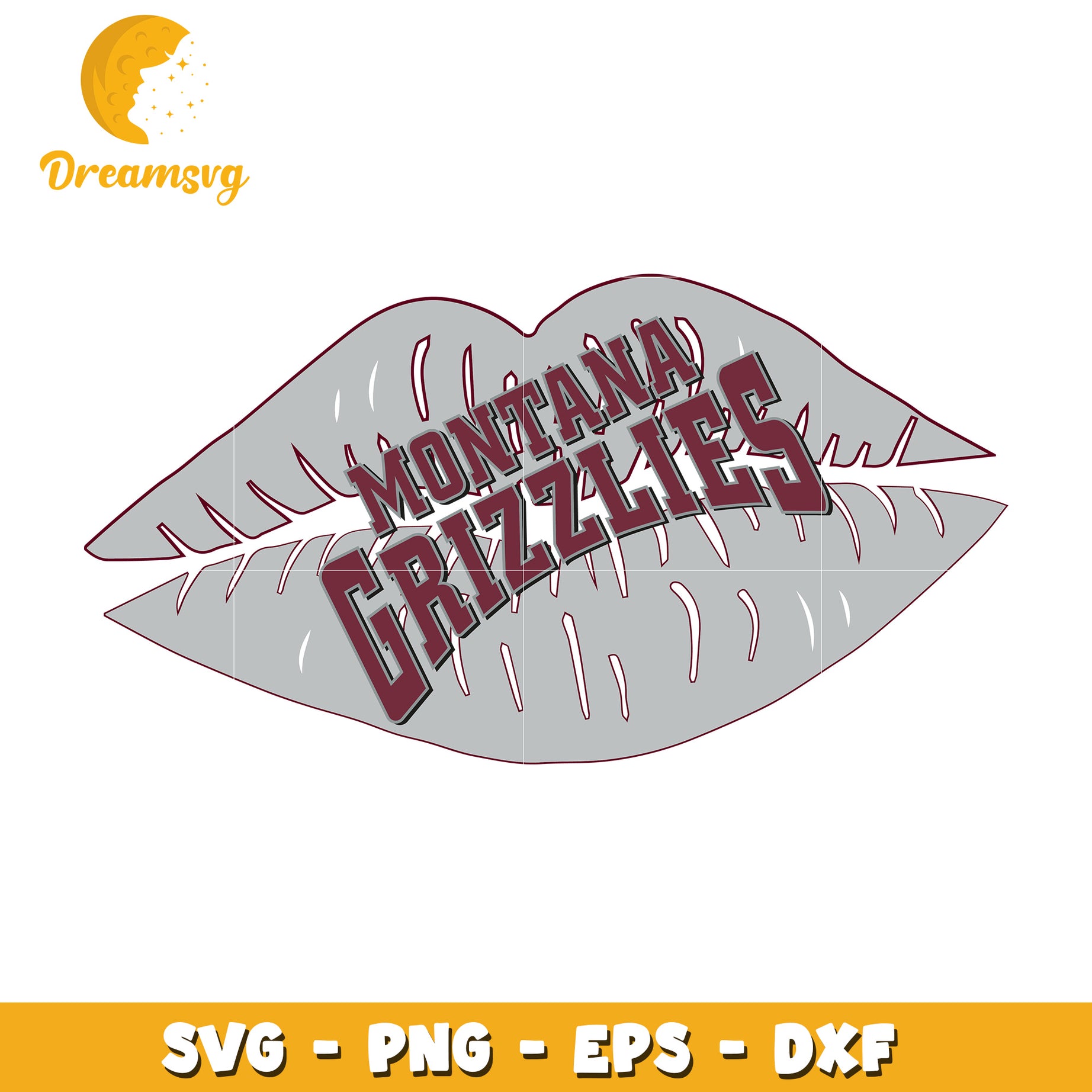 Montana Grizzlies Lips SVG Cut File