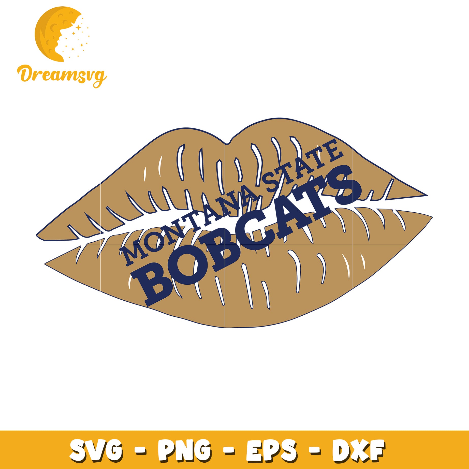 Montana State Bobcats Lips SVG Cut File