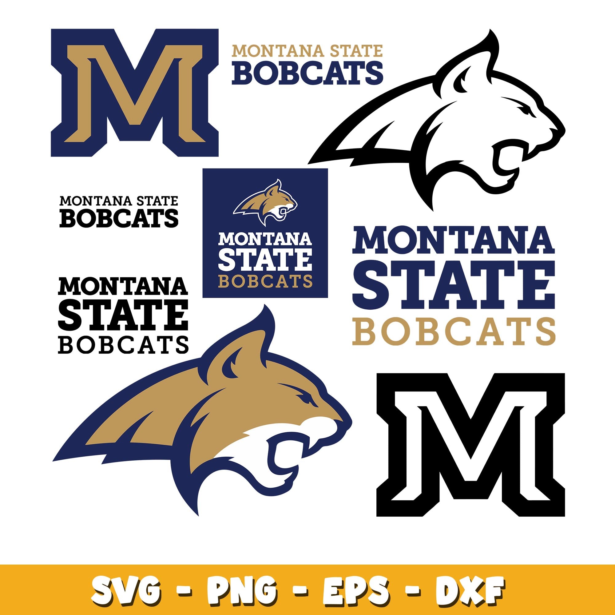 Montana State Bobcats Primary Bundle Svg, Montana State Bobcats Logo S 