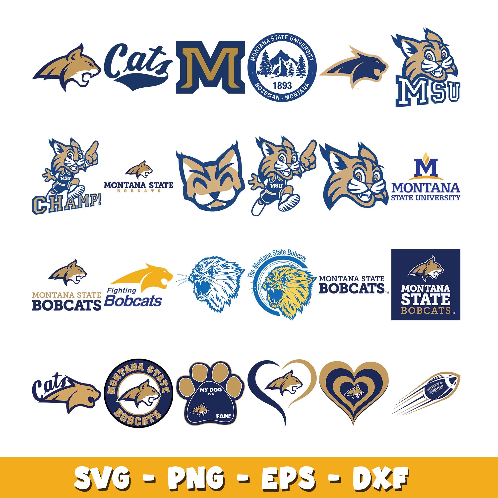 Montana state bobcats Football Bundle svg, Montana state bobcats logo ...