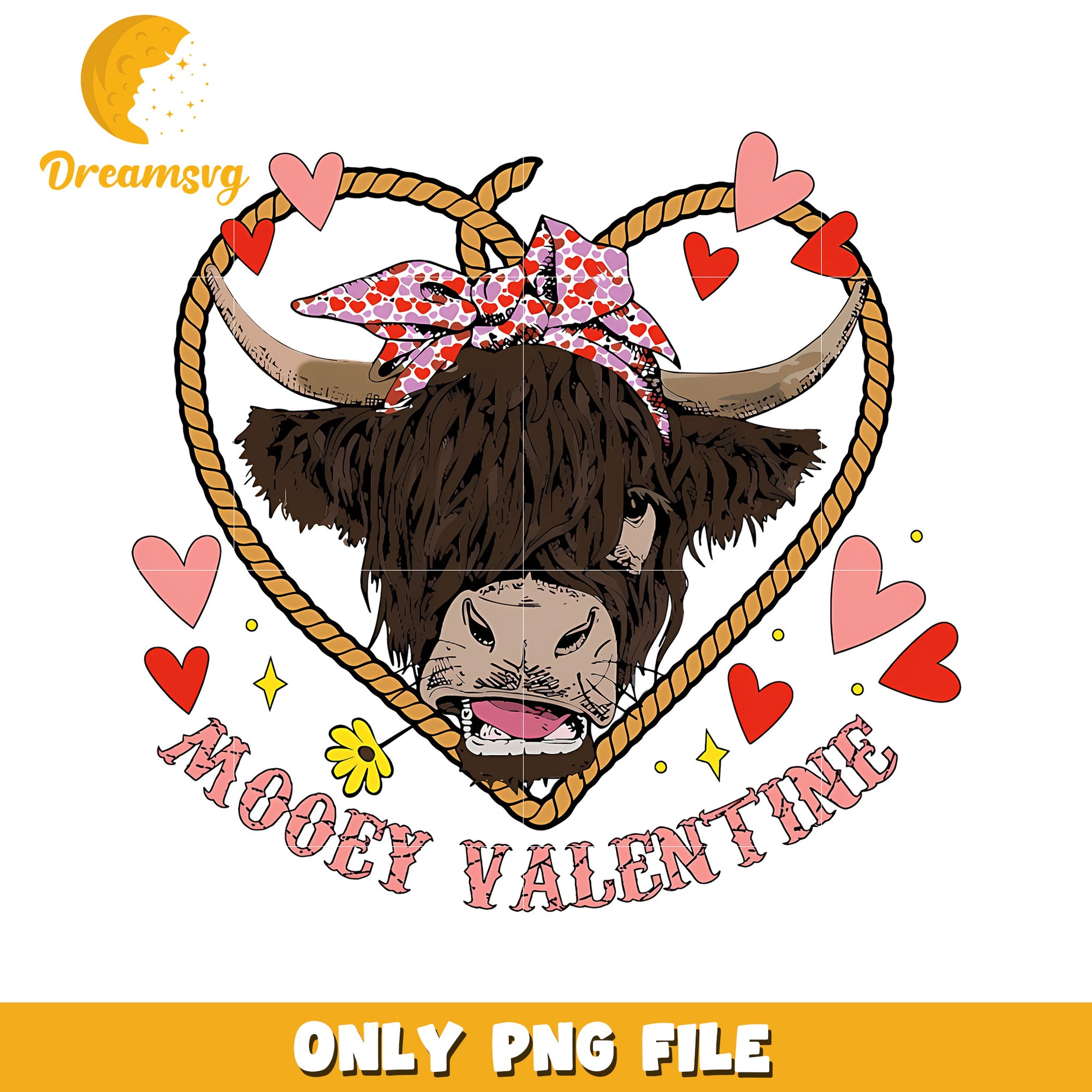 Mooey Valentine Cow PNG Clipart for Love Themes