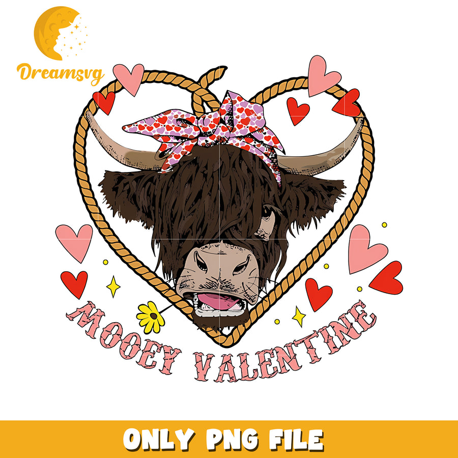 Mooey Valentine Cow PNG Clipart for Love Themes
