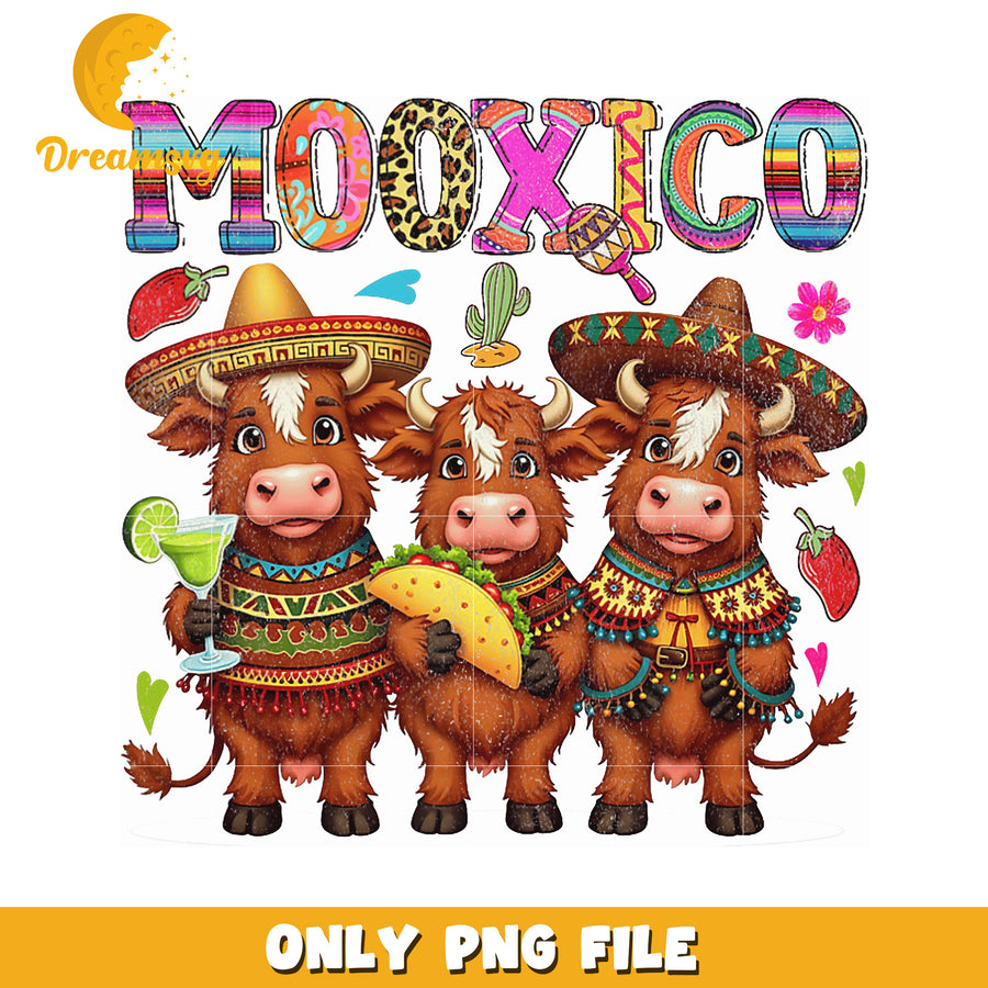 Mooxico Cows PNG Sublimation Design
